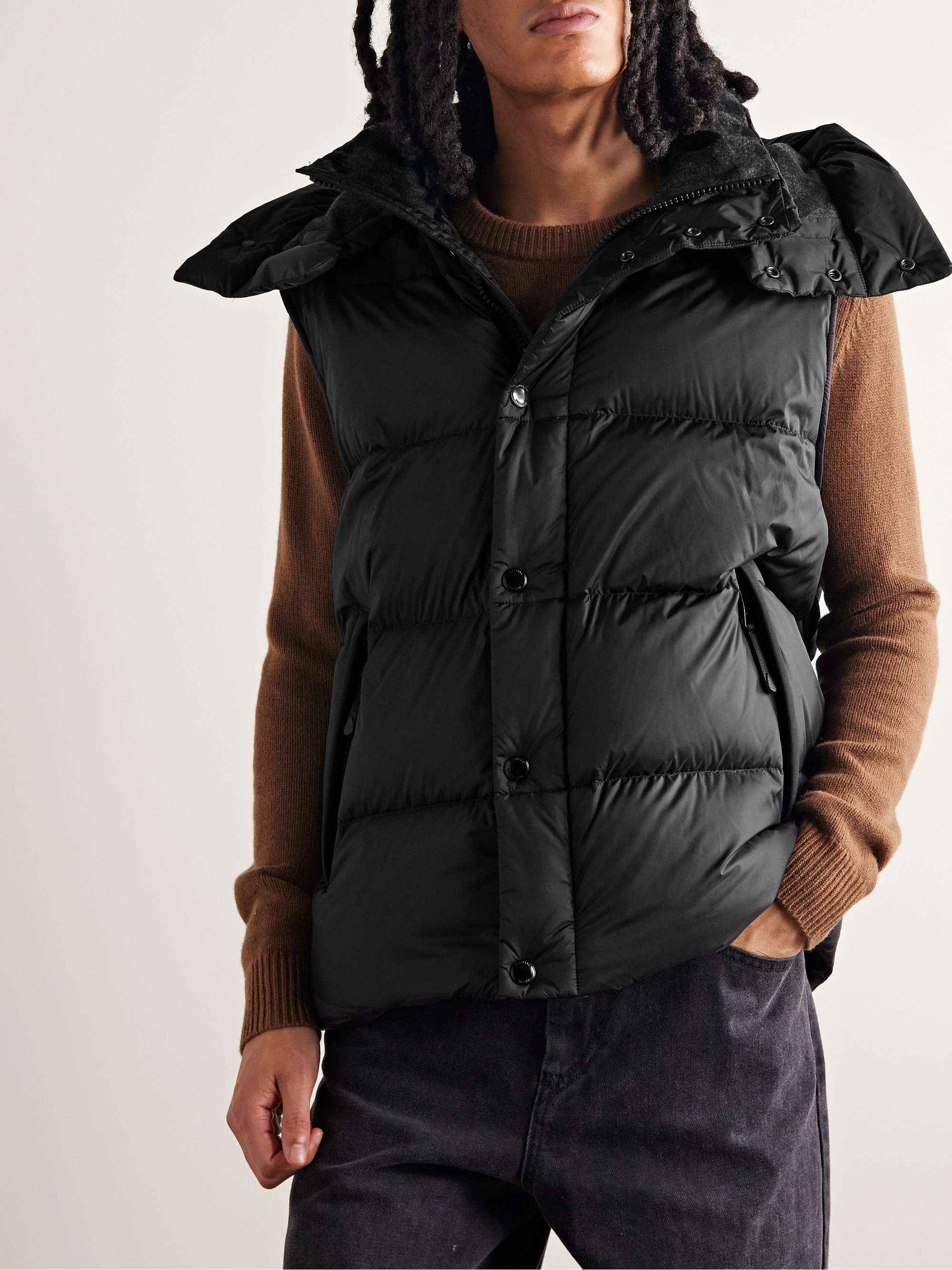 BURBERRY Convertible Logo-Appliquéd Quilted Shell Hooded Down Jacket