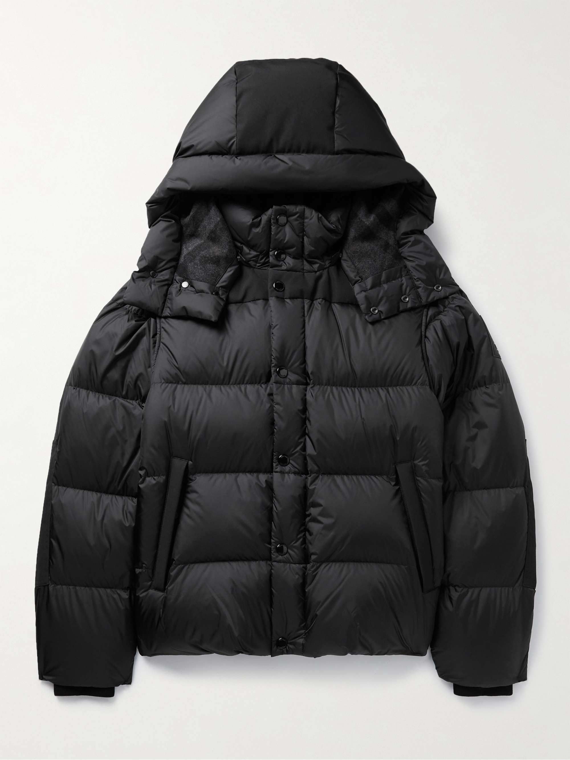 BURBERRY Convertible Quilted Shell Hooded Down Jacket for Men