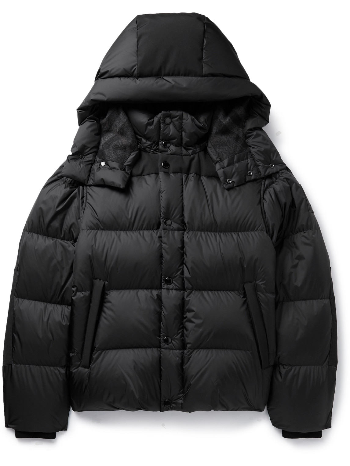 Burberry Convertible Quilted Shell Hooded Down Jacket In Black