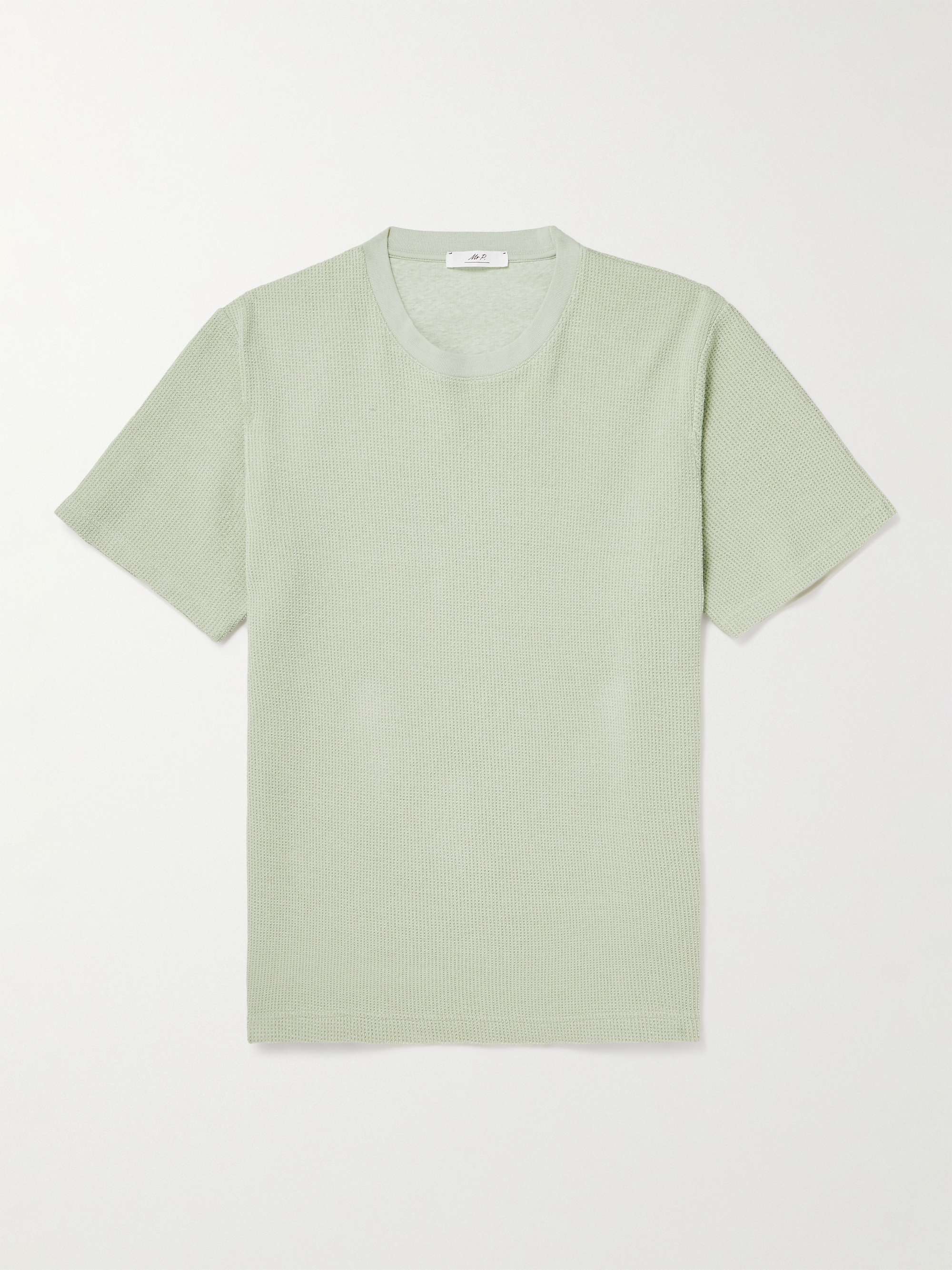 Waffle knit shop t shirt mens