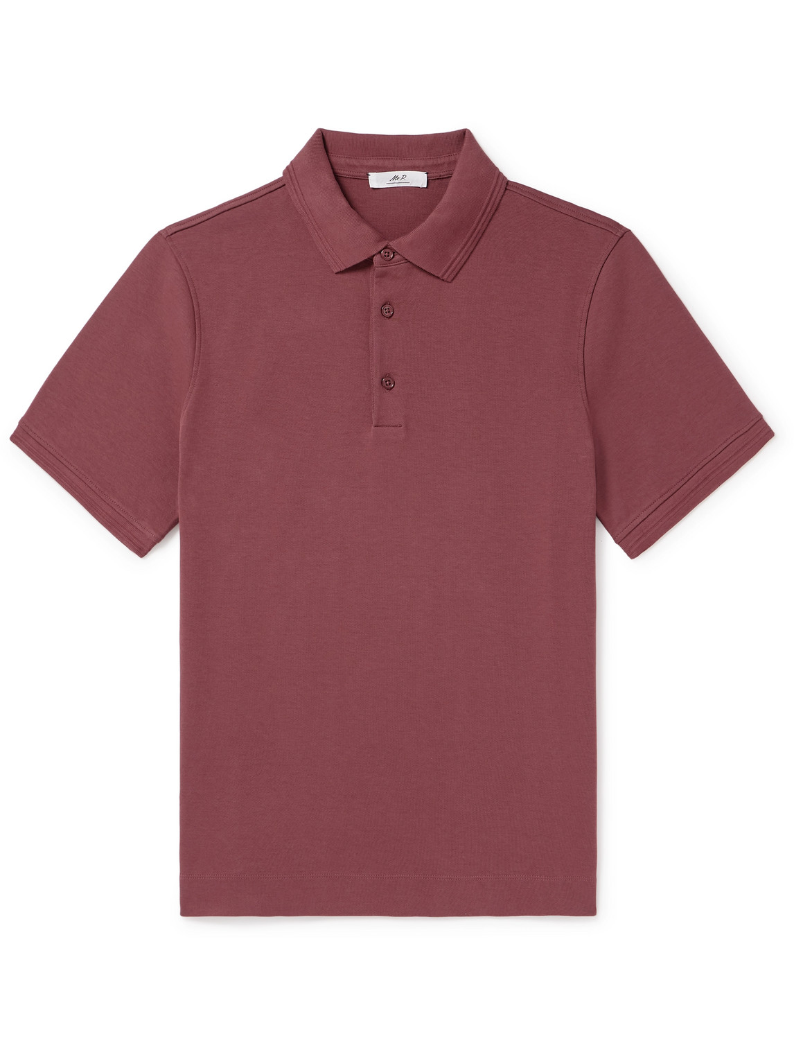 Mr P Organic Cotton-piqué Polo Shirt In Red