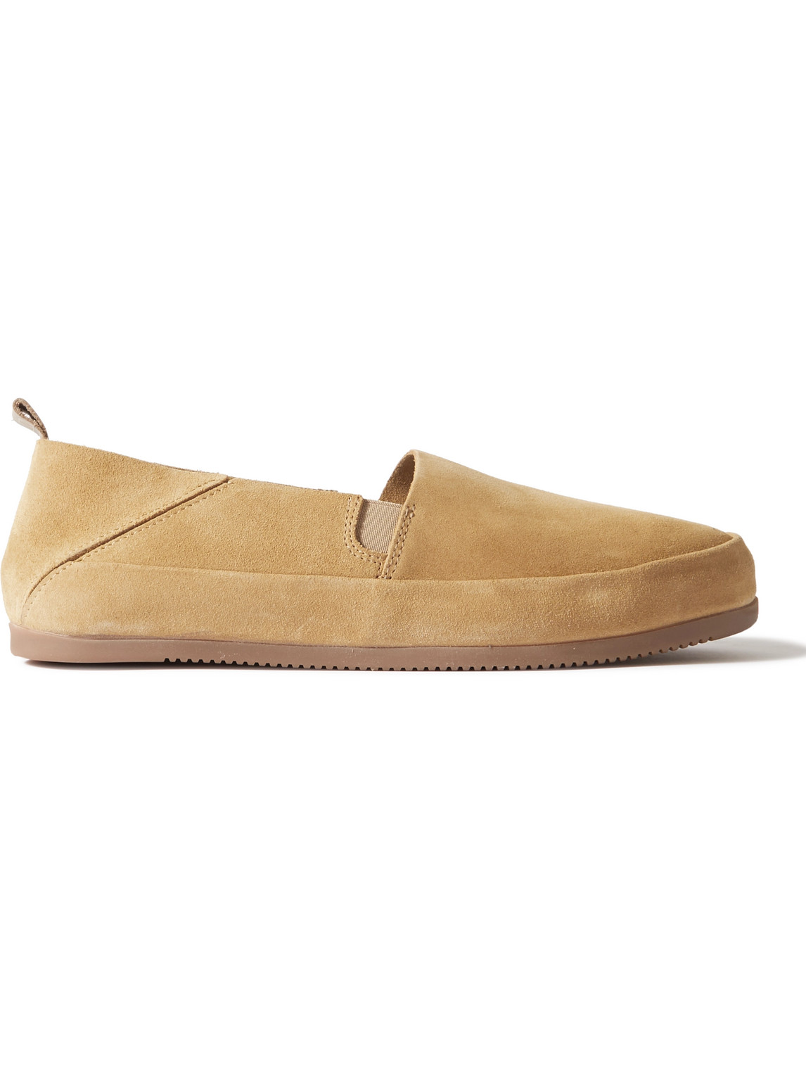 Collapsible-Heel Suede Loafers