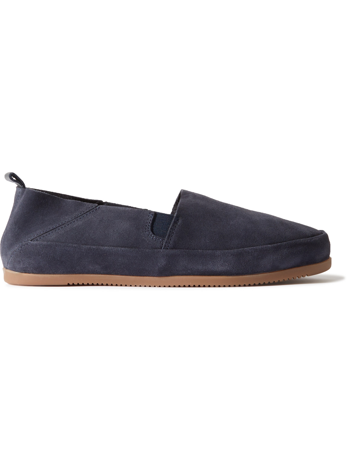 Collapsible-Heel Suede Loafers