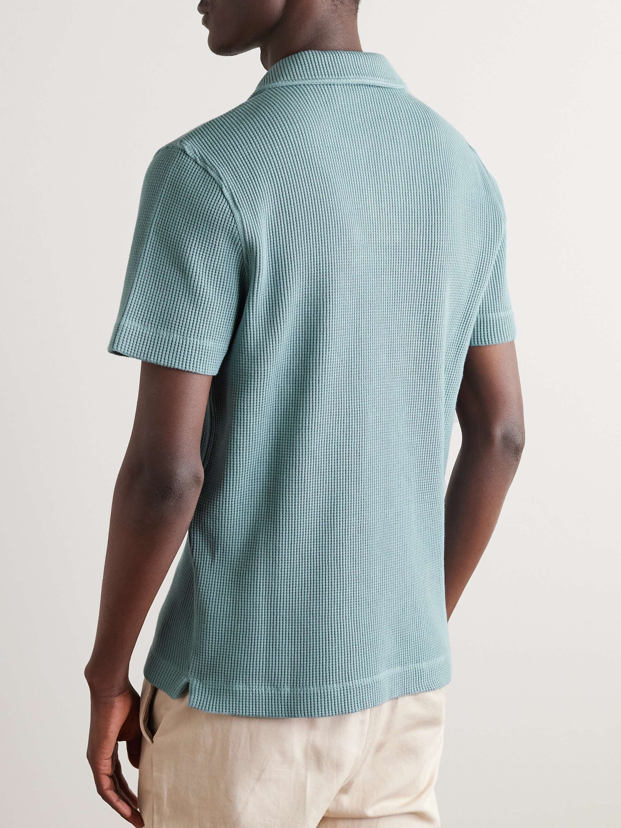 MR P. Waffle-Knit Organic Cotton Polo Shirt for Men | MR PORTER