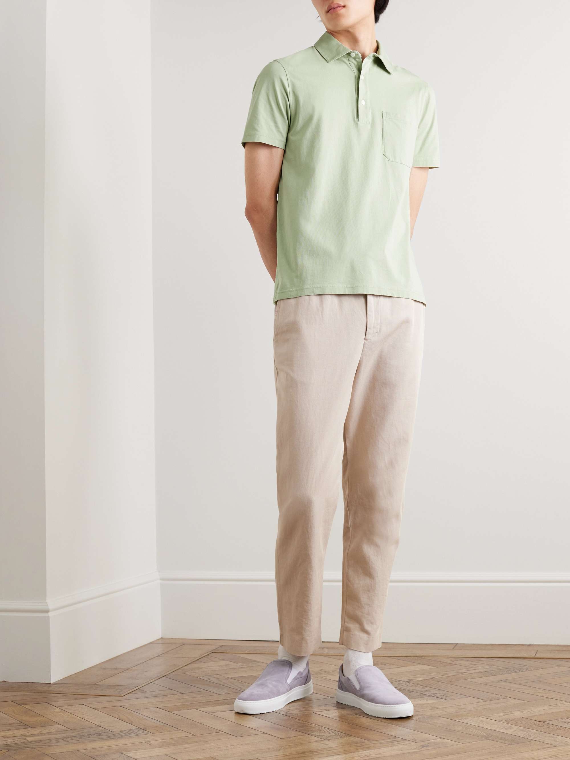 Cotton jersey polo shirt