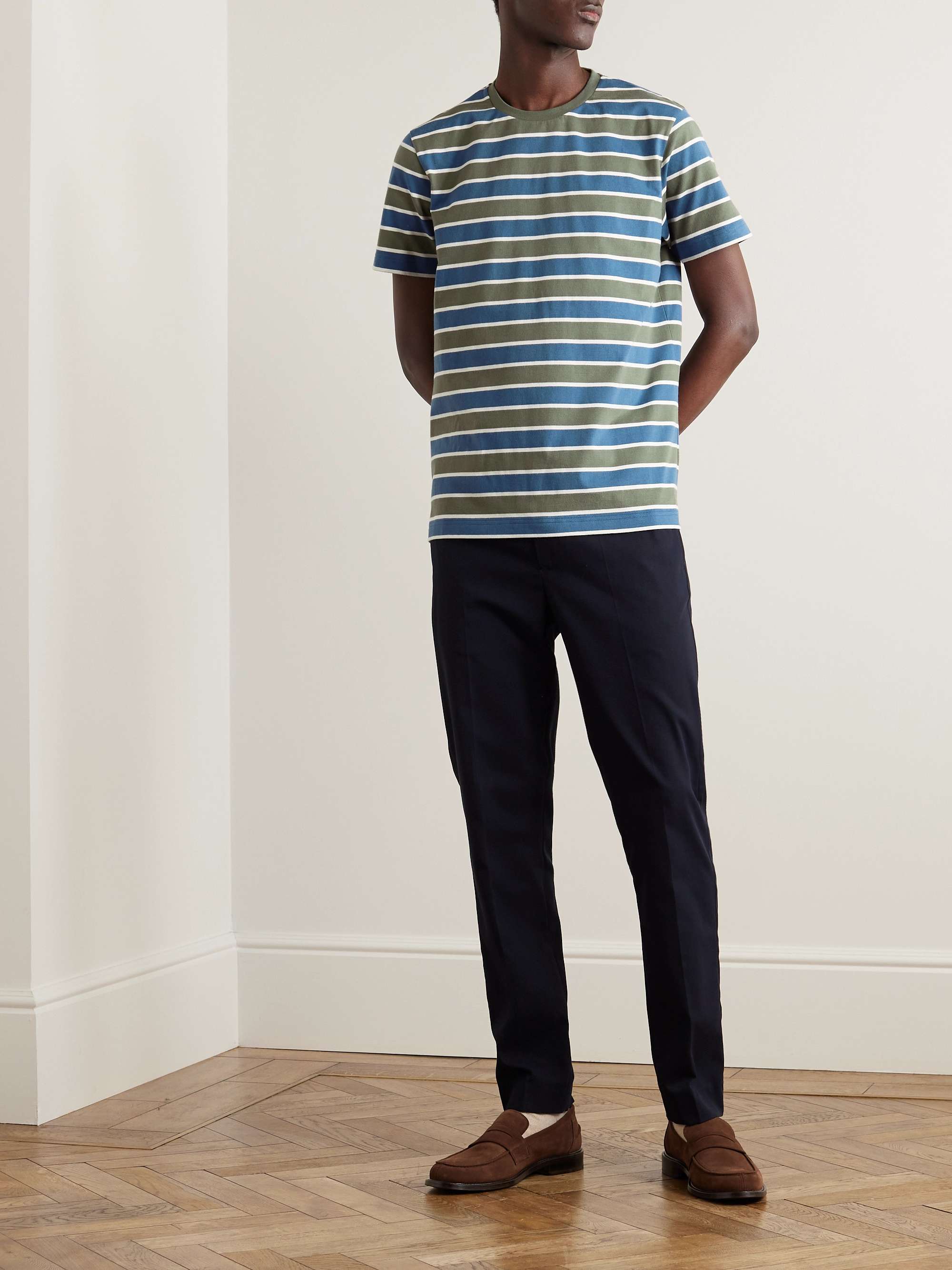 white striped t shirt mens