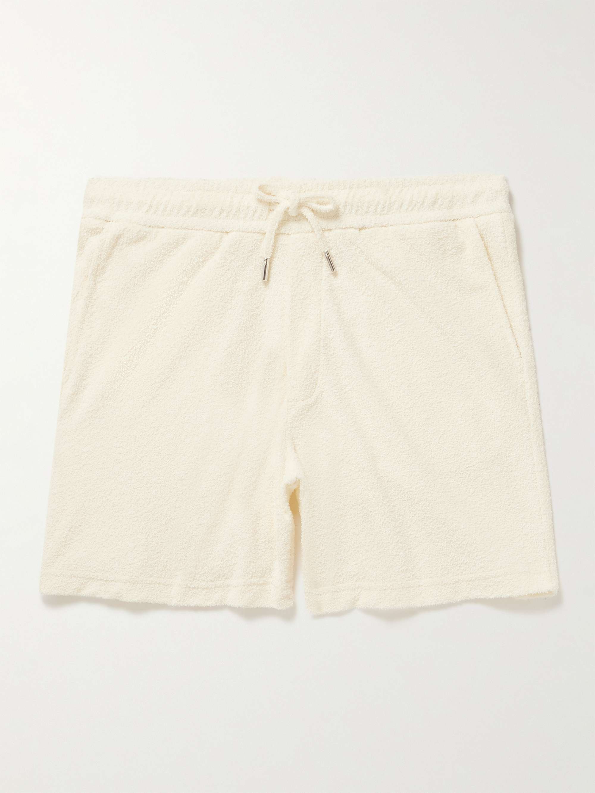 MR P. Straight-Leg Organic Cotton-Terry Drawstring Shorts