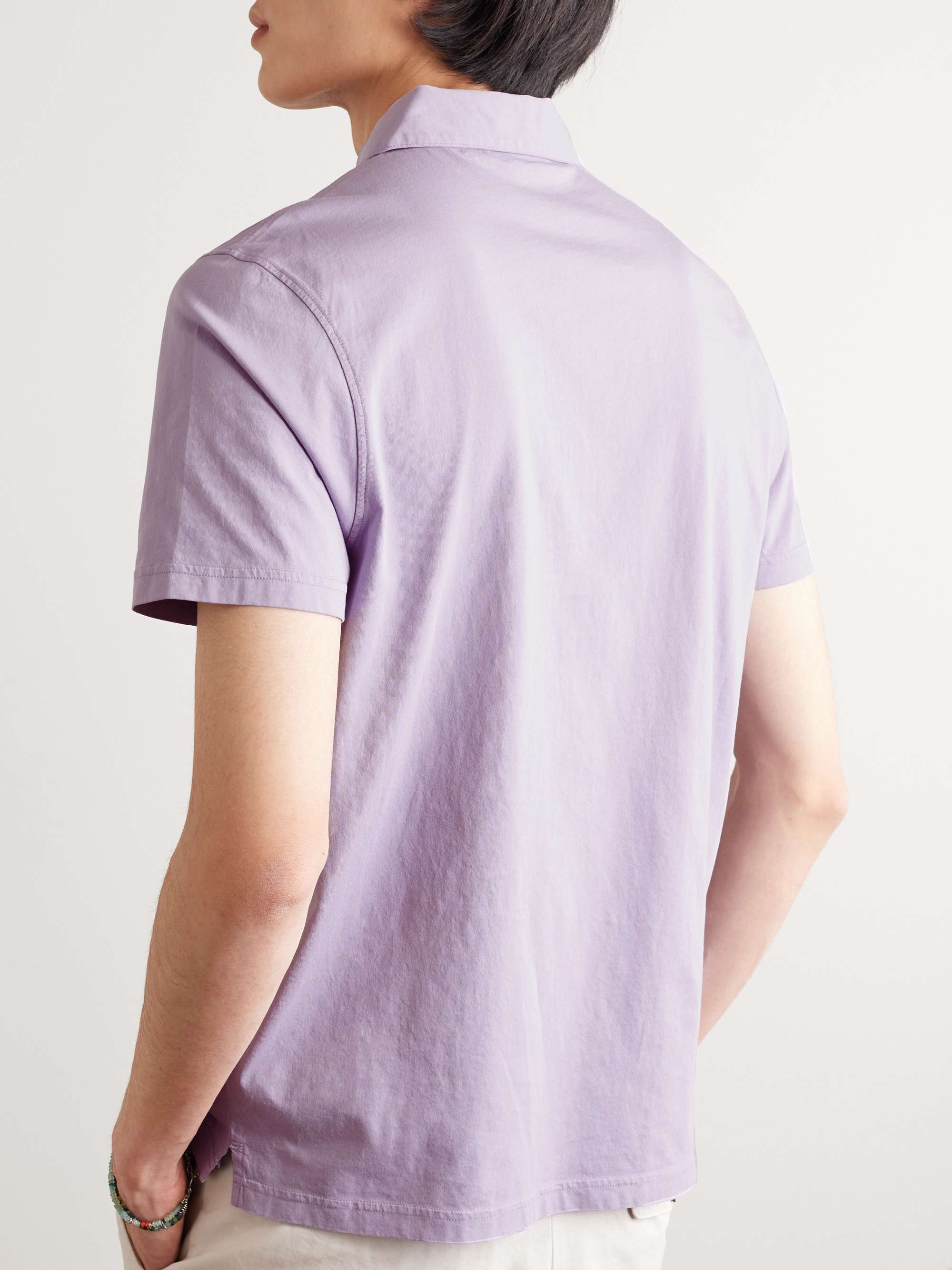 MR P. Garment-Dyed Cotton-Jersey Polo Shirt