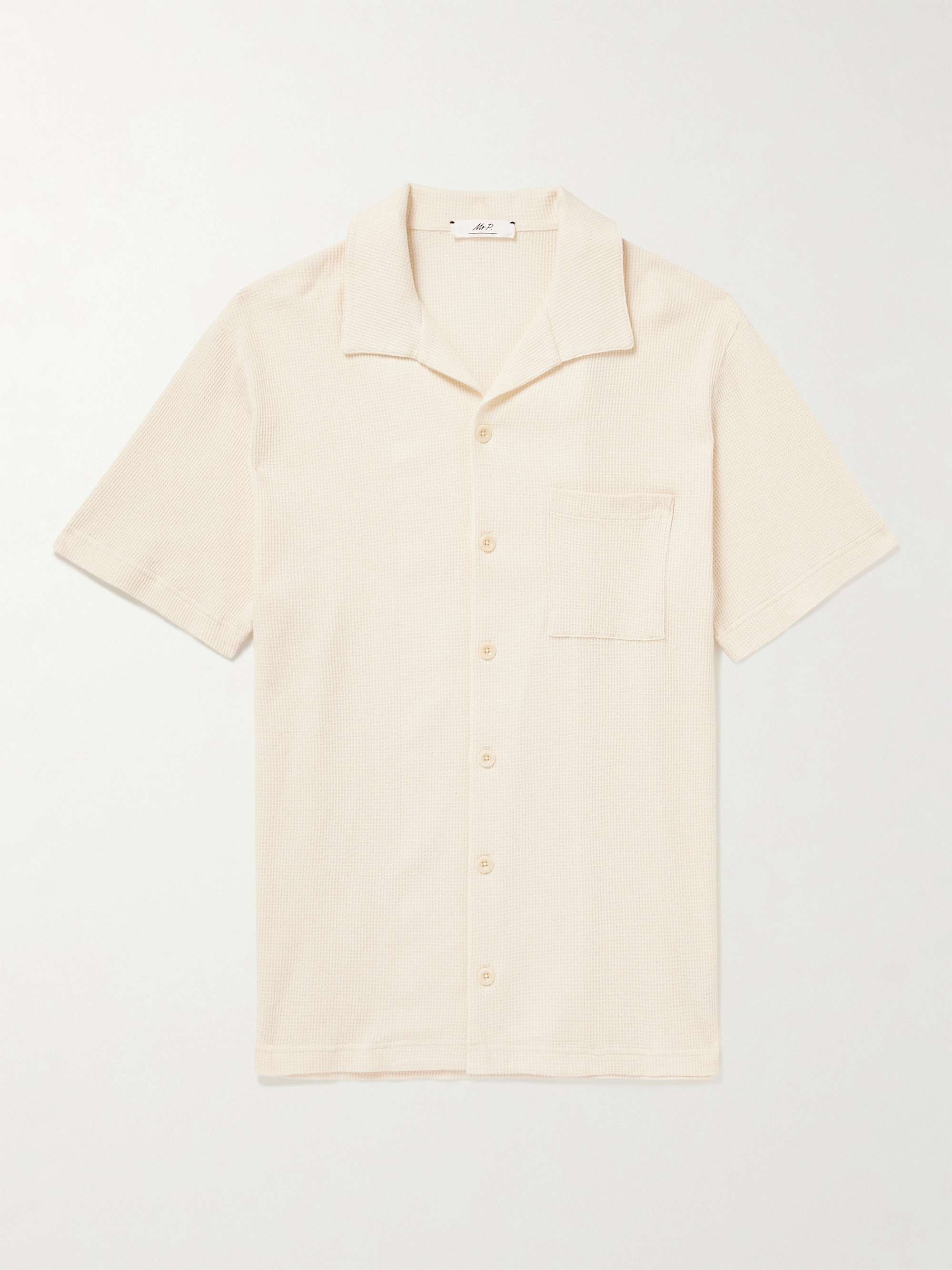 MR P. Waffle-Knit Cotton-Blend Shirt