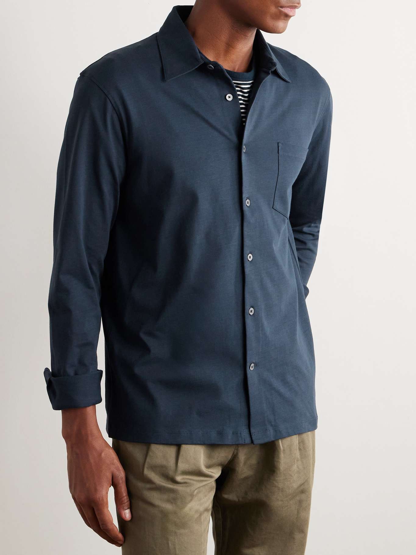 Polyester Broad Cotton Jersey Shirt main image 0