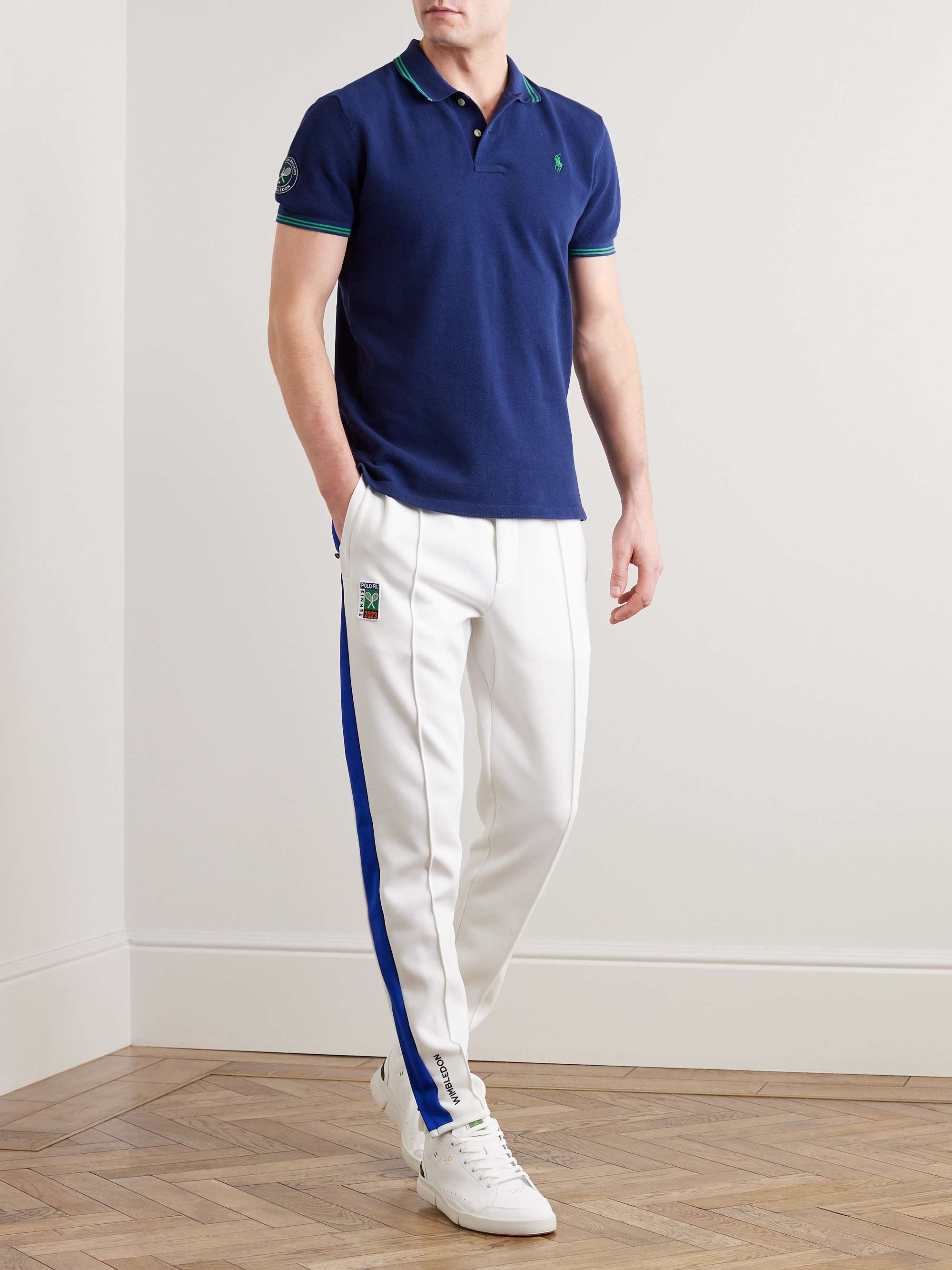 Embroidered Cotton Pique Polo Shirt in White - Polo Ralph Lauren