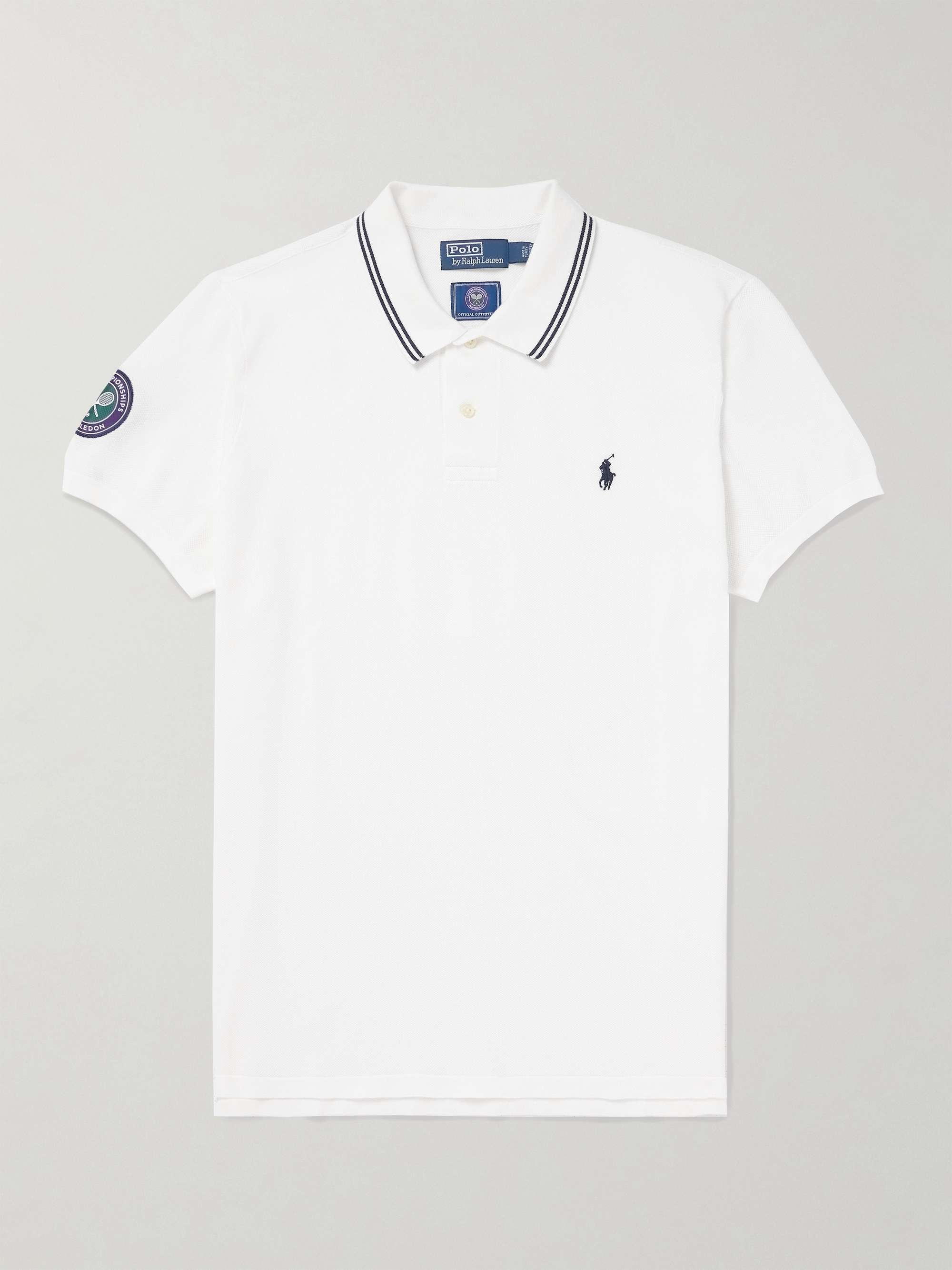 Slim-Fit Contrast-Tipped Cotton-Piqué Polo Shirt