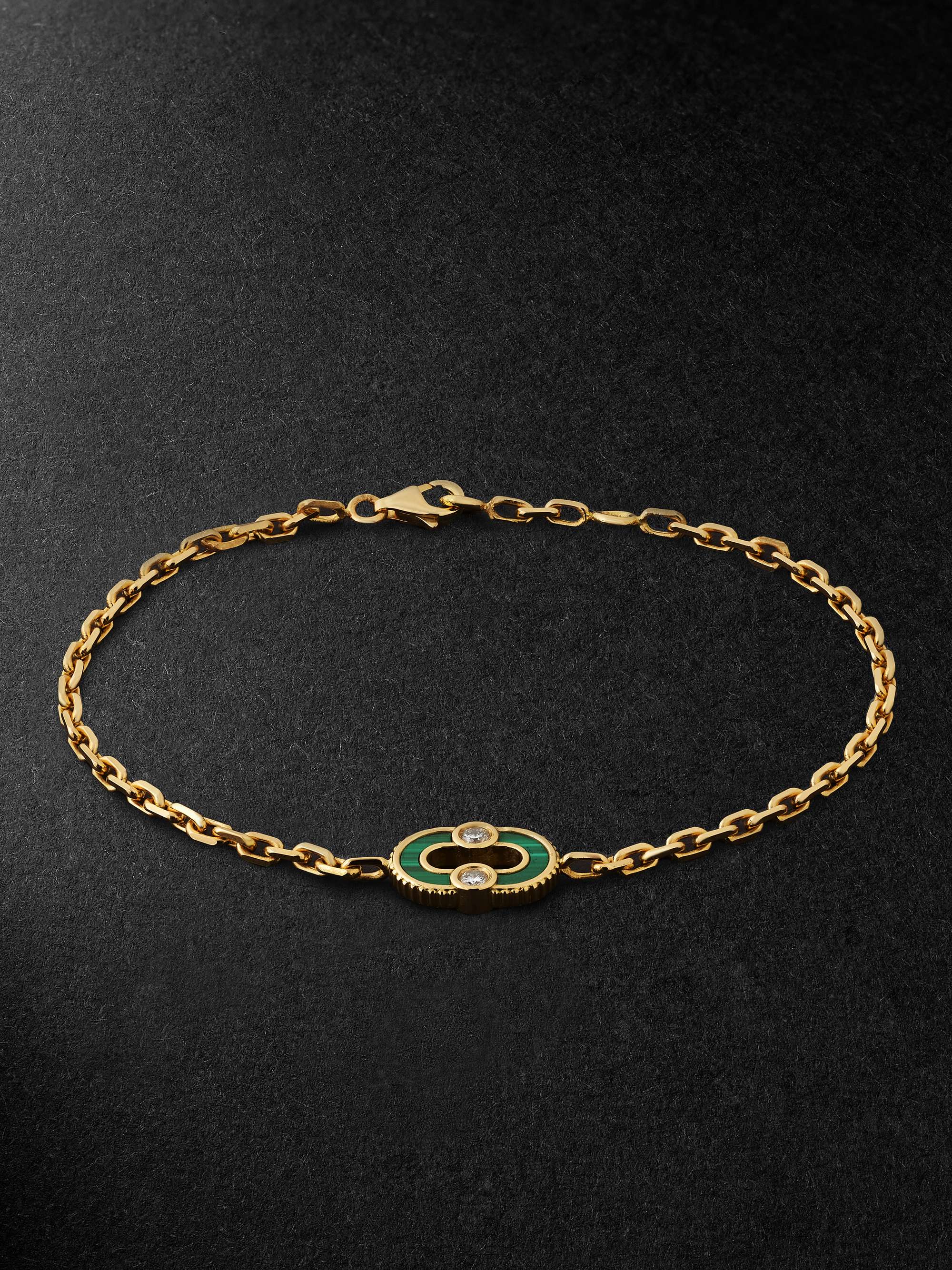 VILTIER Magnetic Gold Multi-Stone Chain Bracelet for Men