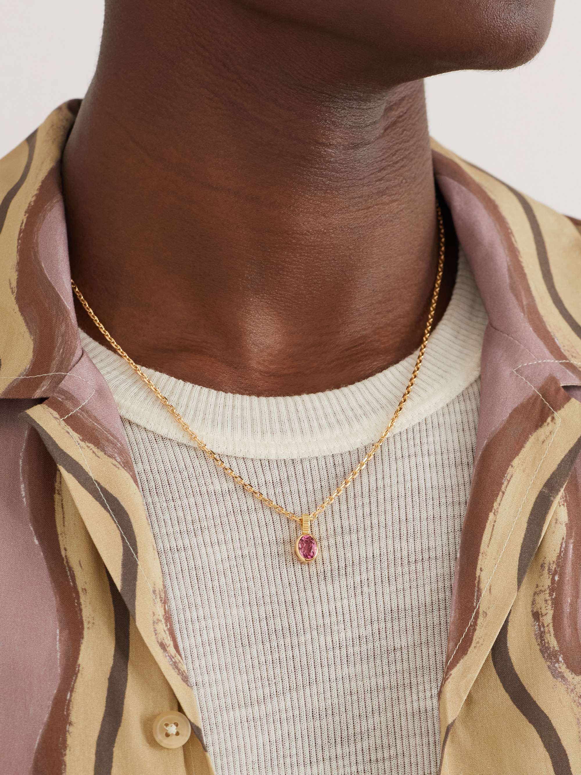 VILTIER Magnetic Gold Tourmaline Pendant