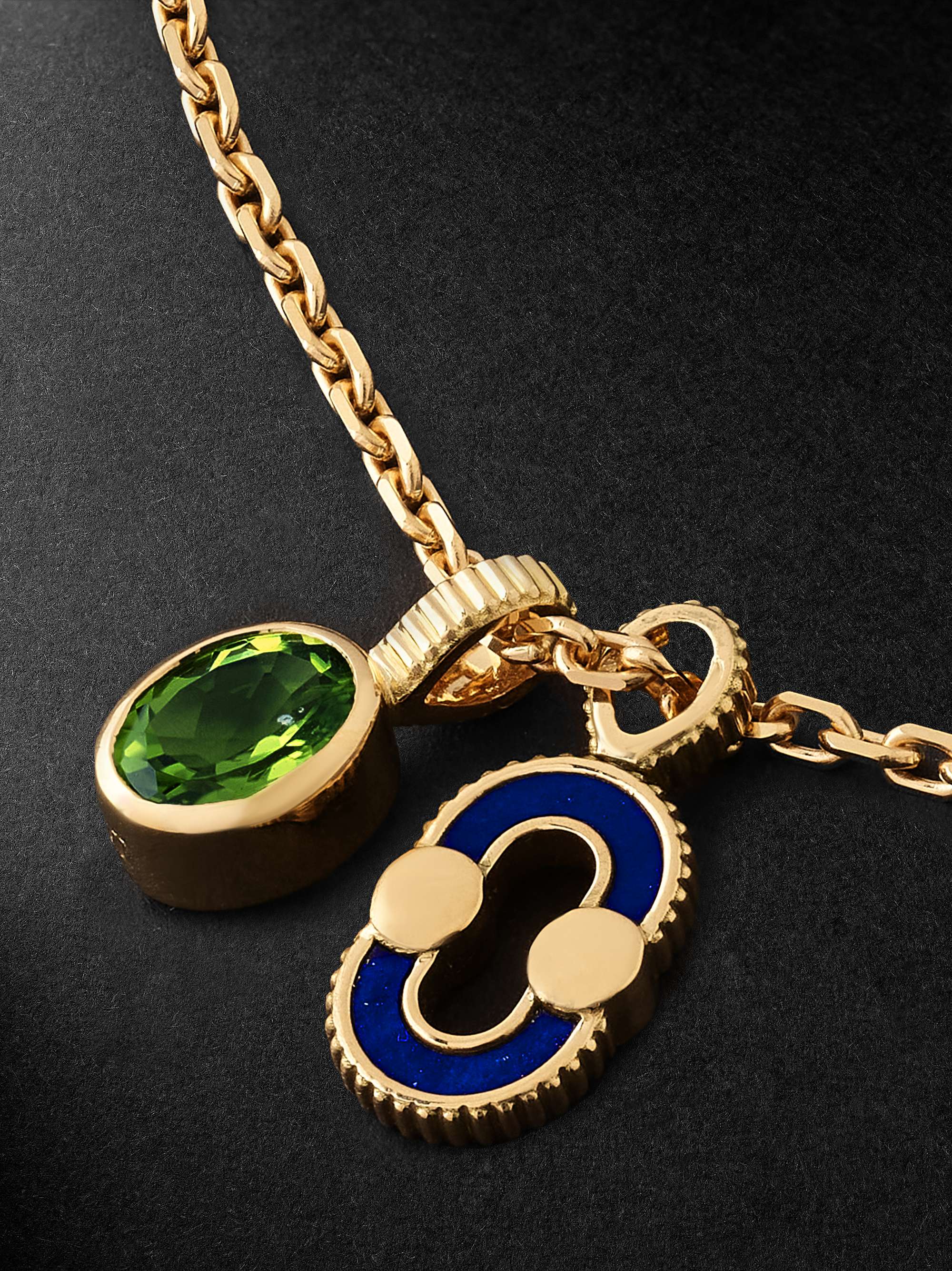 VILTIER Magnetic Gold Multi-Stone Pendant Necklace