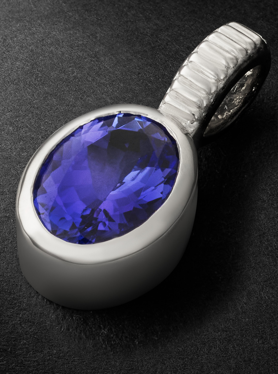 Shop Viltier Magnetic White Gold Tanzanite Pendant In Silver