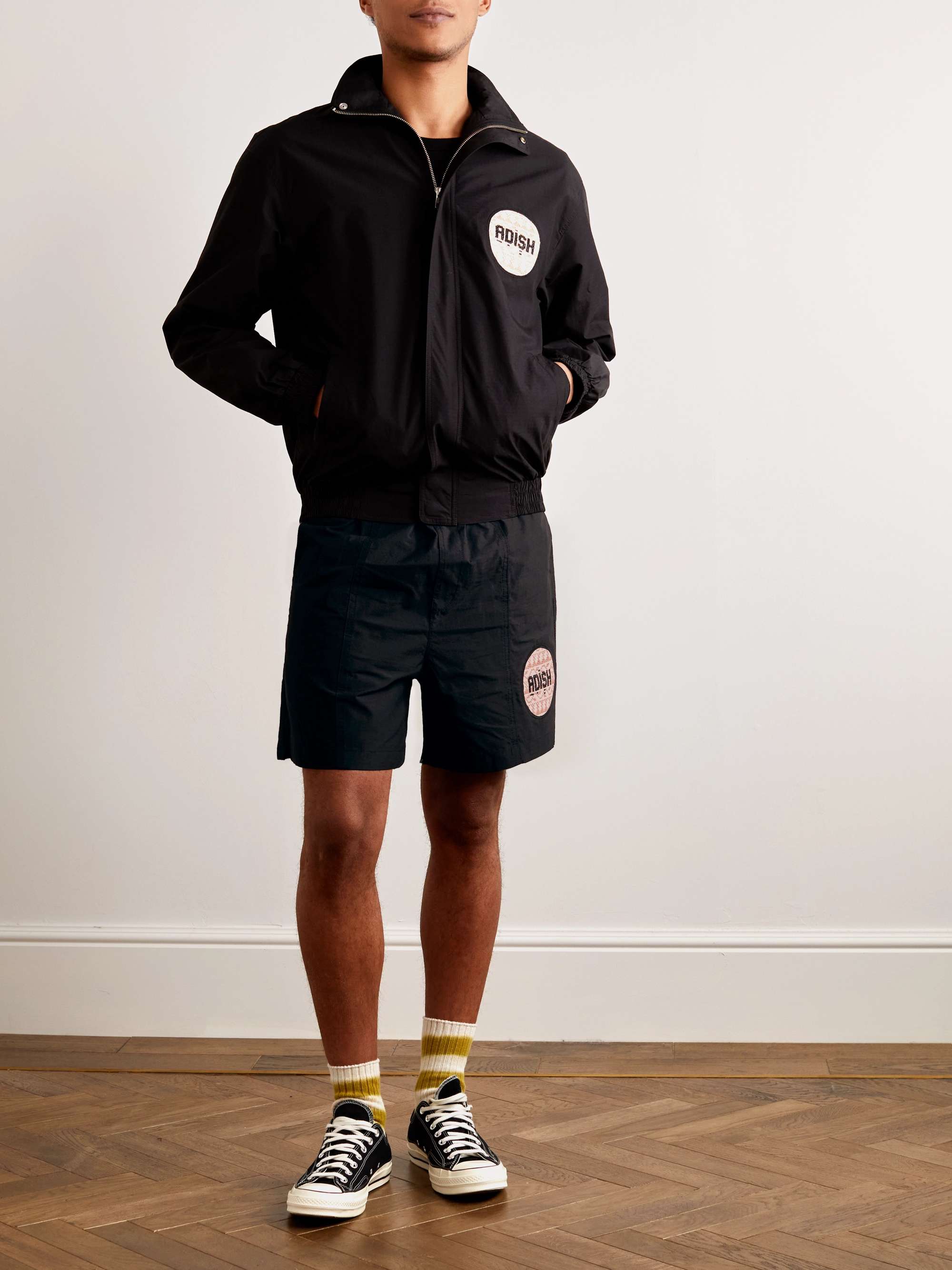 ADISH Shorts a gamba dritta in ripstop con logo applicato Sur