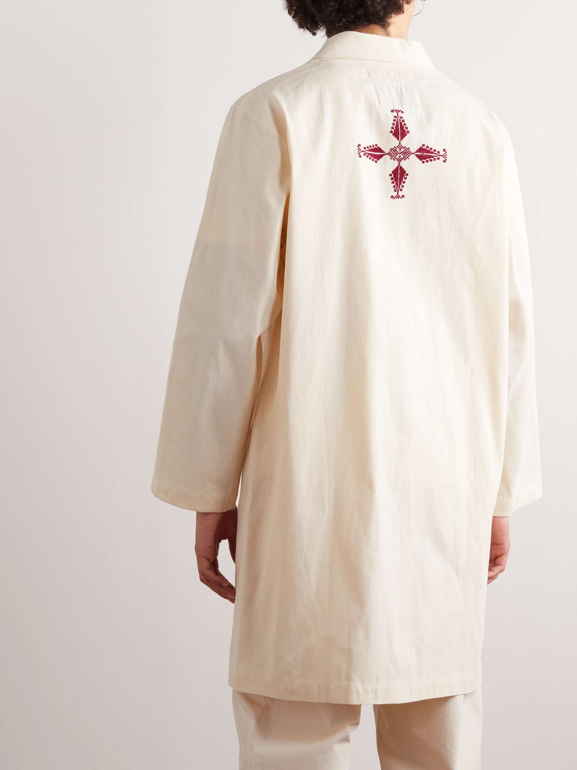 ADISH + The Inoue Brothers Makhlut Embroidered Cotton-Canvas Coat