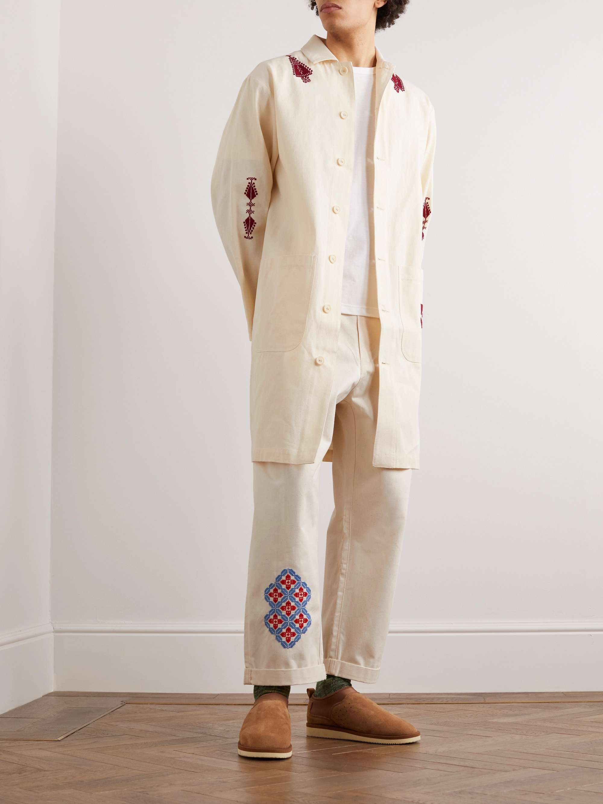 ADISH + The Inoue Brothers Makhlut Embroidered Cotton-Canvas Coat
