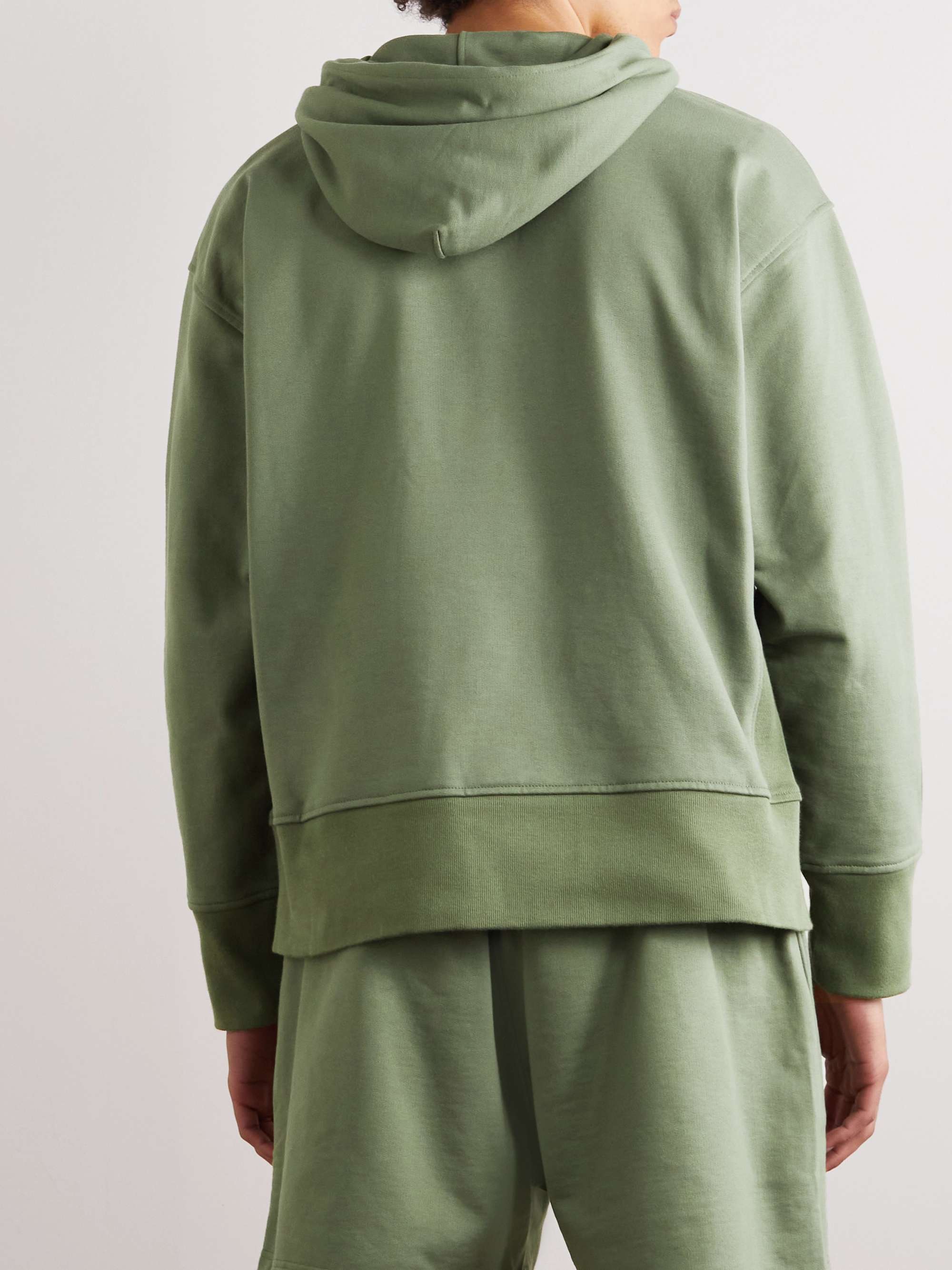 ADISH Kharaz Logo-Embroidered Cotton-Jersey Hoodie