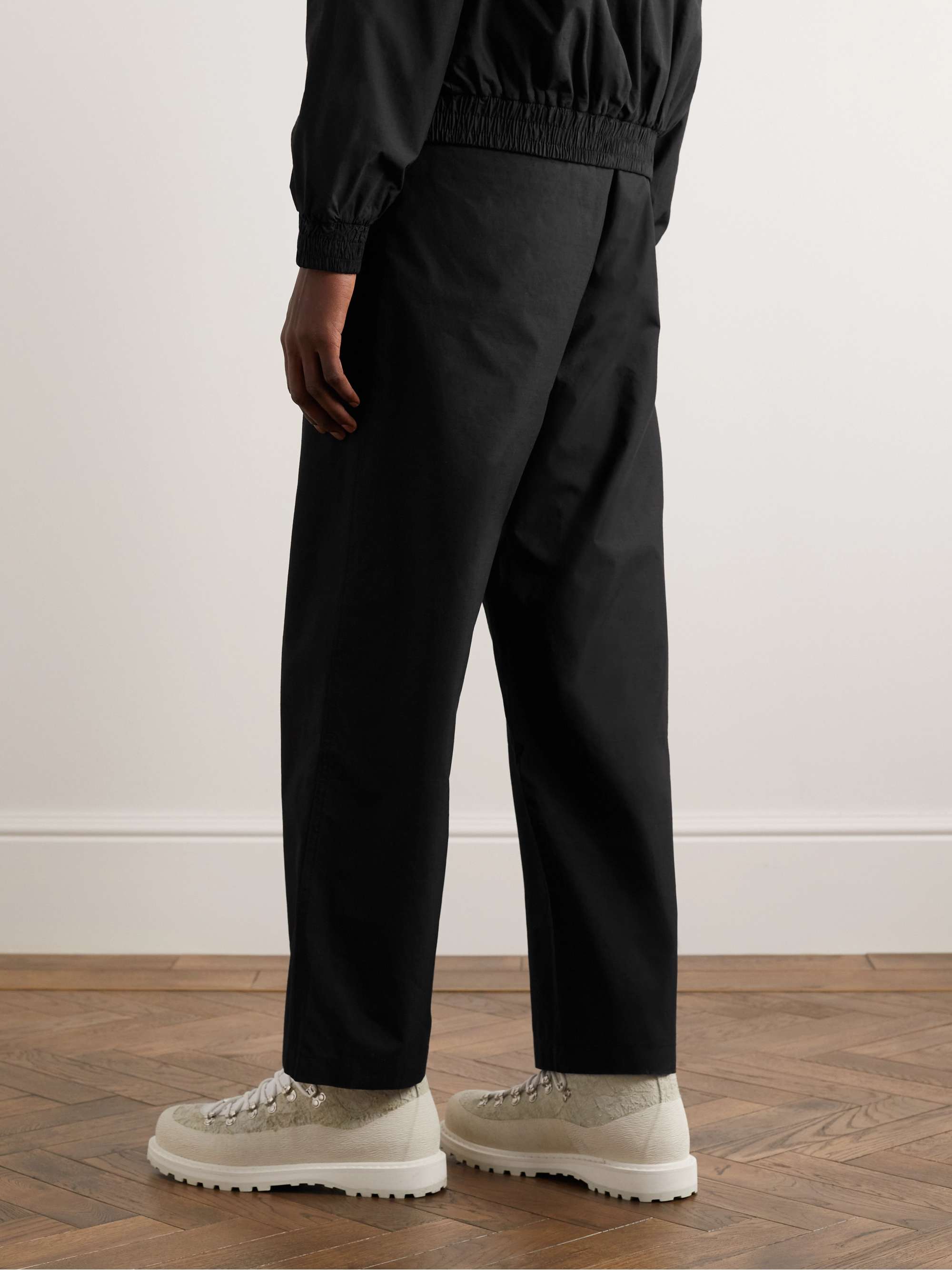 ADISH Pantaloni a gamba dritta in misto cotone ripstop con logo applicato