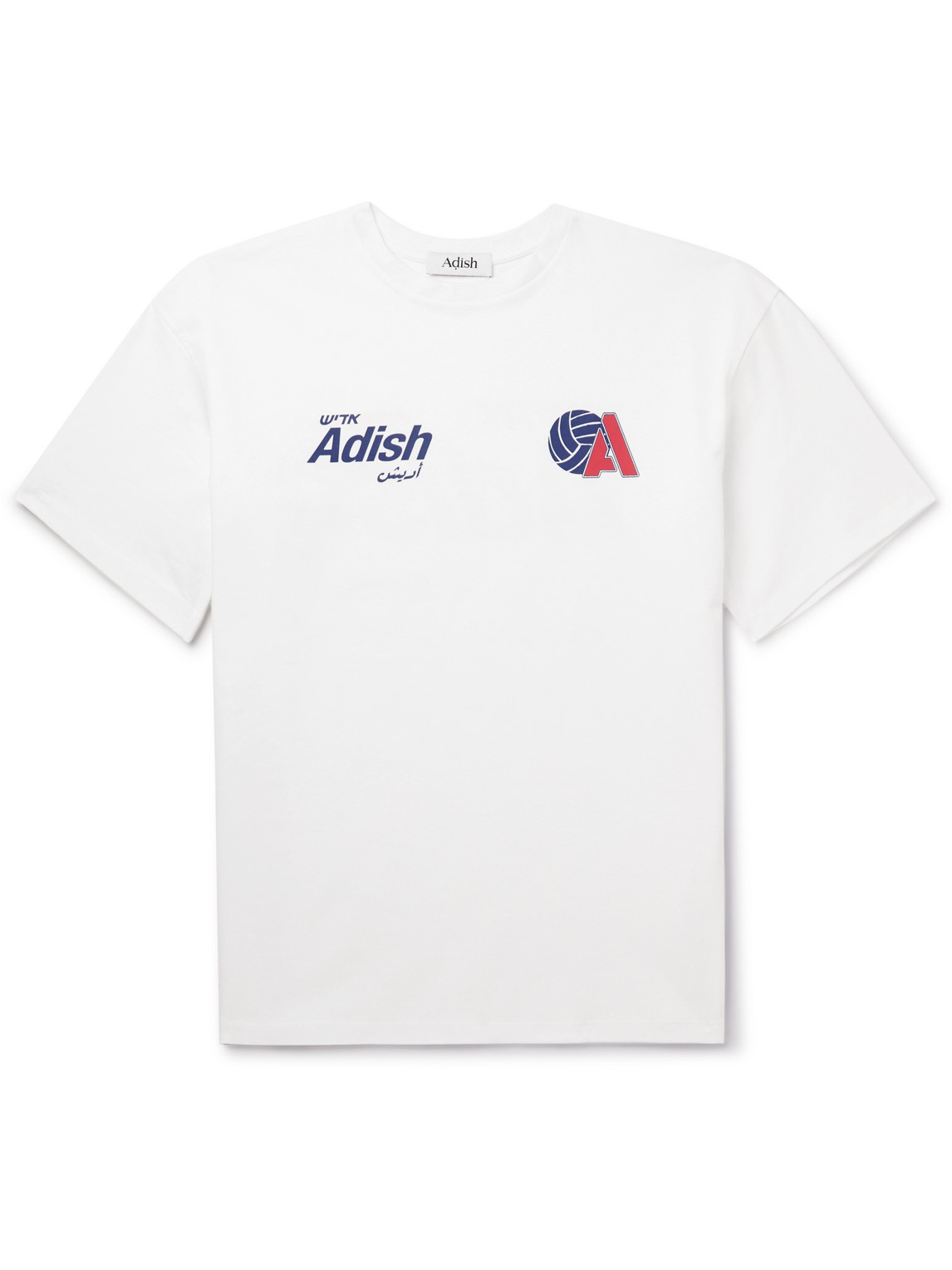 ADISH KORA LOGO-PRINT COTTON-JERSEY T-SHIRT