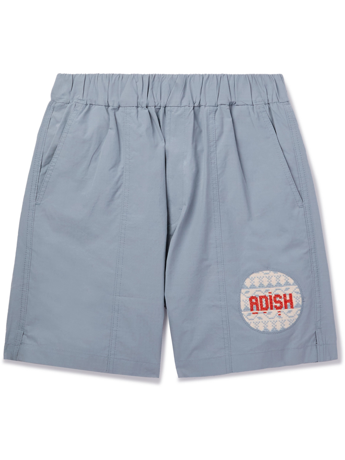Adish Sur Logo Ripstop Track Shorts In Blue