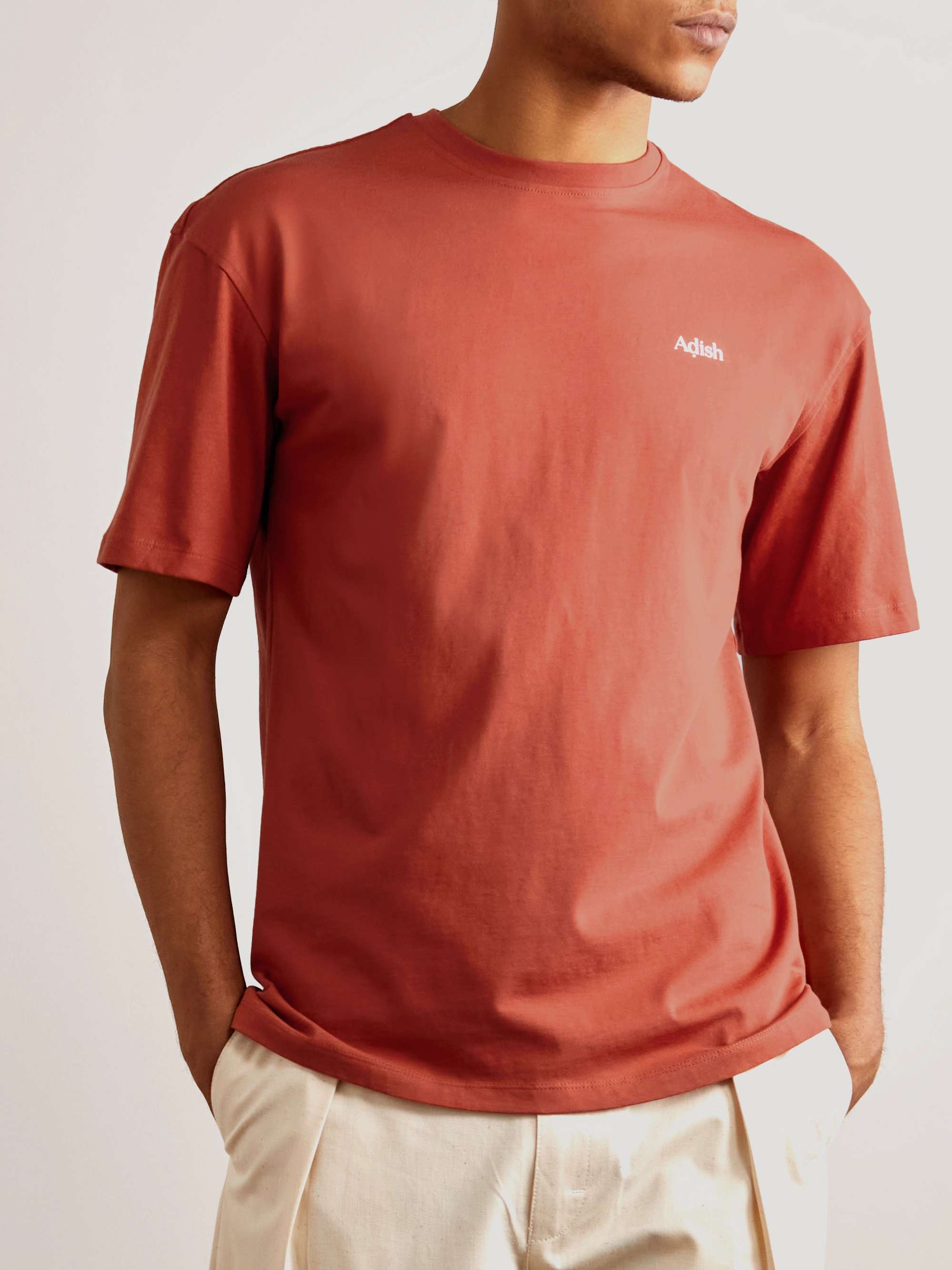 ADISH Qurs Logo-Print Cotton-Jersey T-Shirt