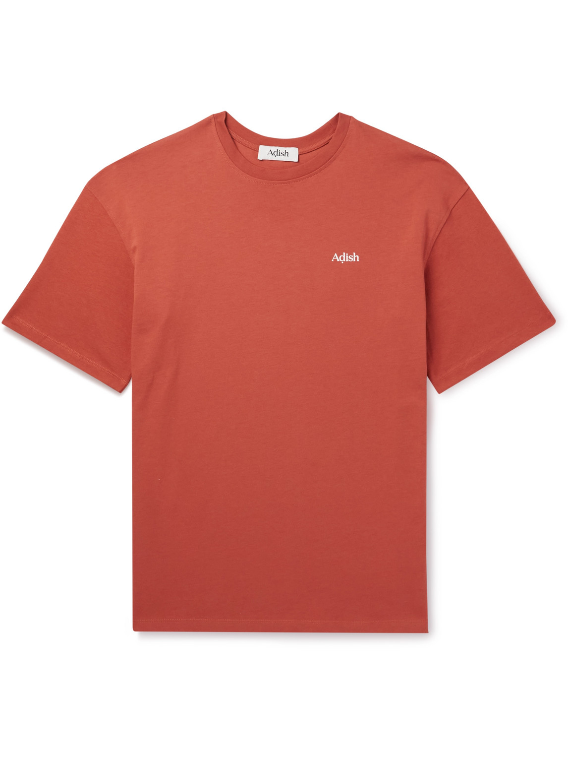 Adish Qurs Logo-print Cotton-jersey T-shirt In Orange