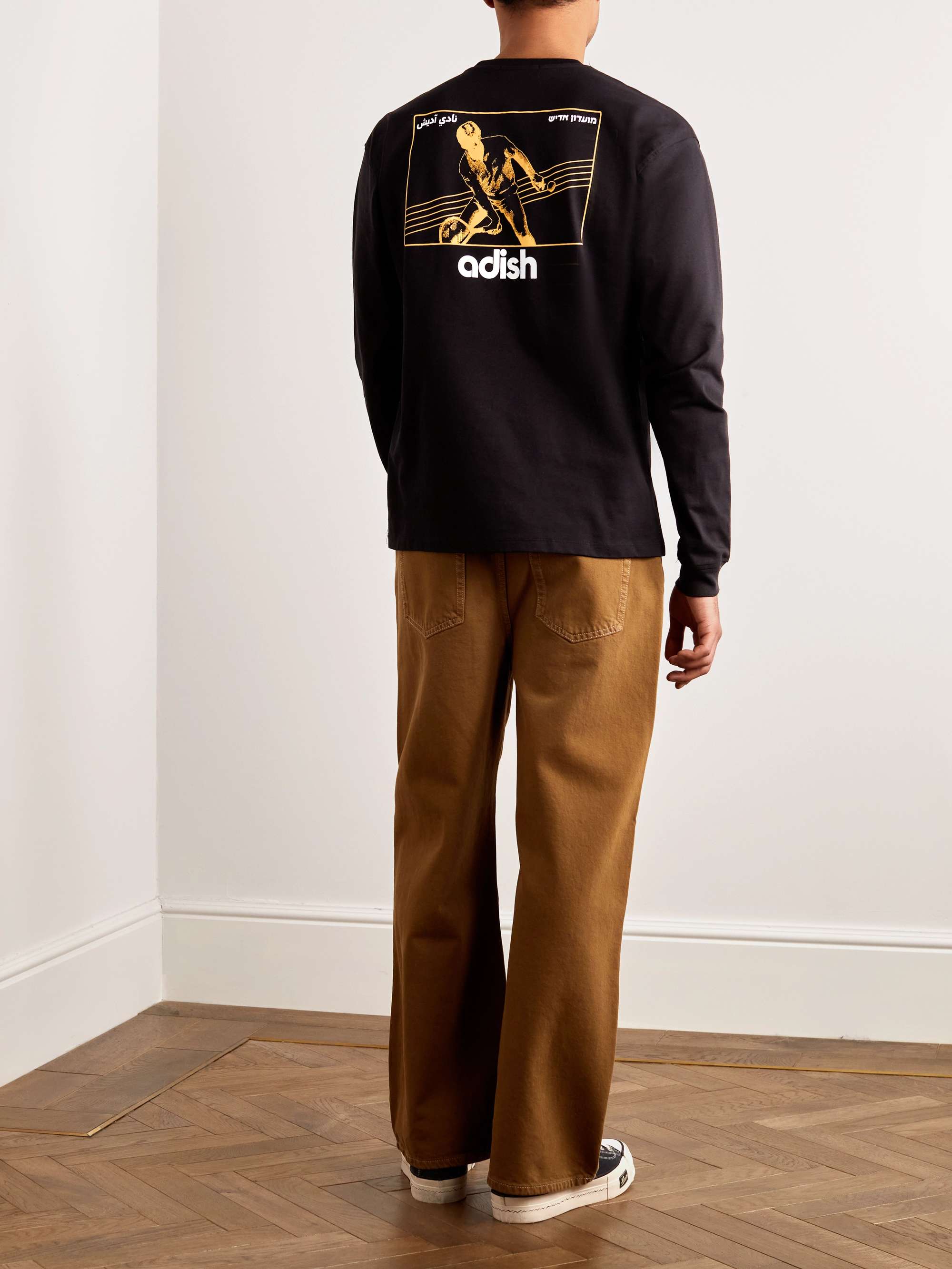 ADISH Nadi Embroidered Logo-Print Cotton-Jersey T-Shirt