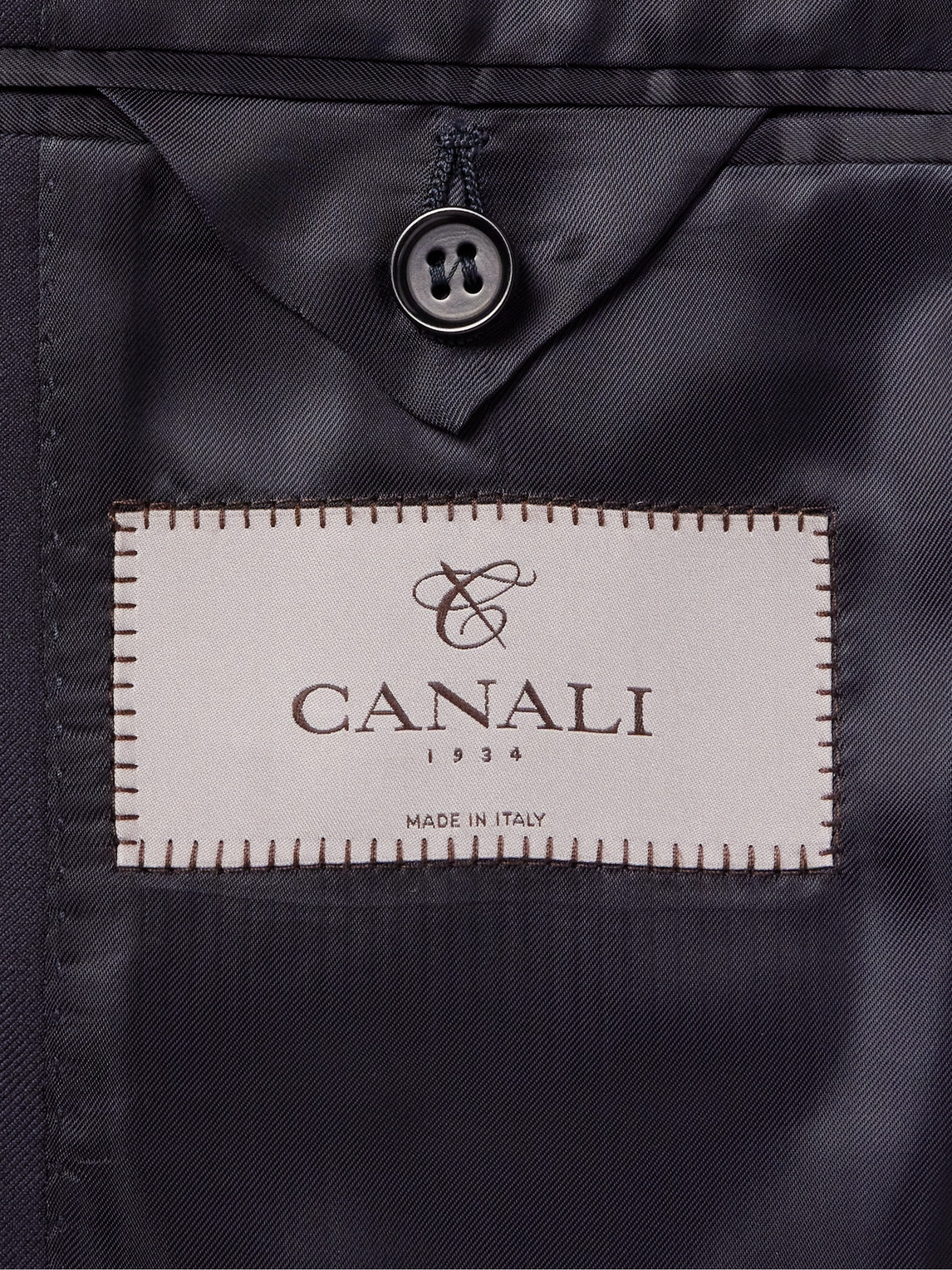 Shop Canali Slim-fit Wool Suit In Blue