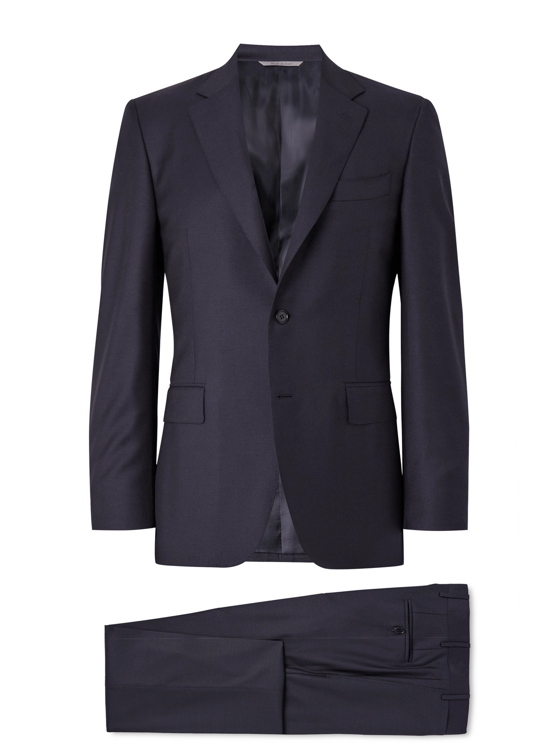 Canali Slim-fit Wool Suit In Blue
