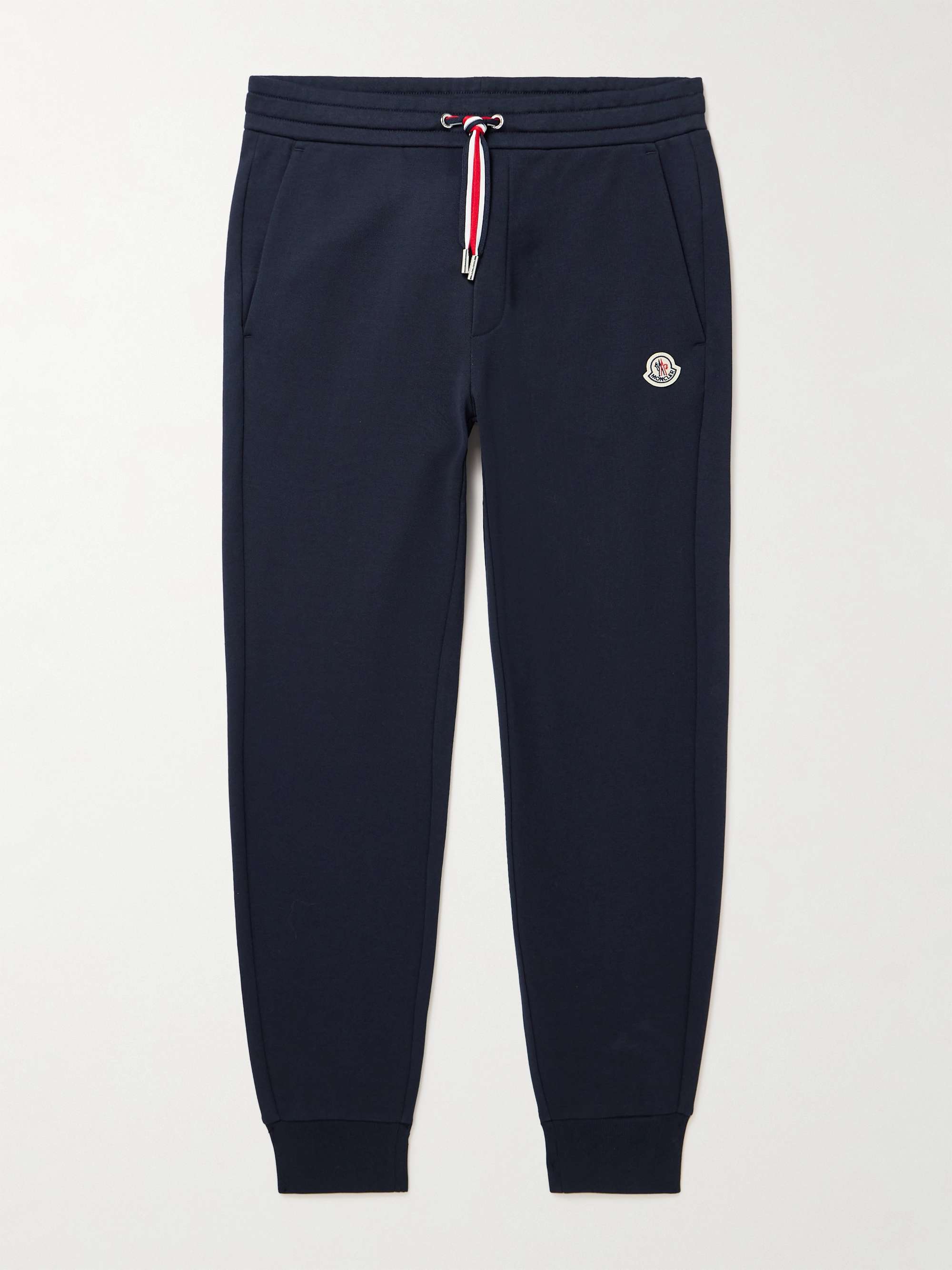 White Drawstring-cuff technical-canvas track pants, Moncler Genius