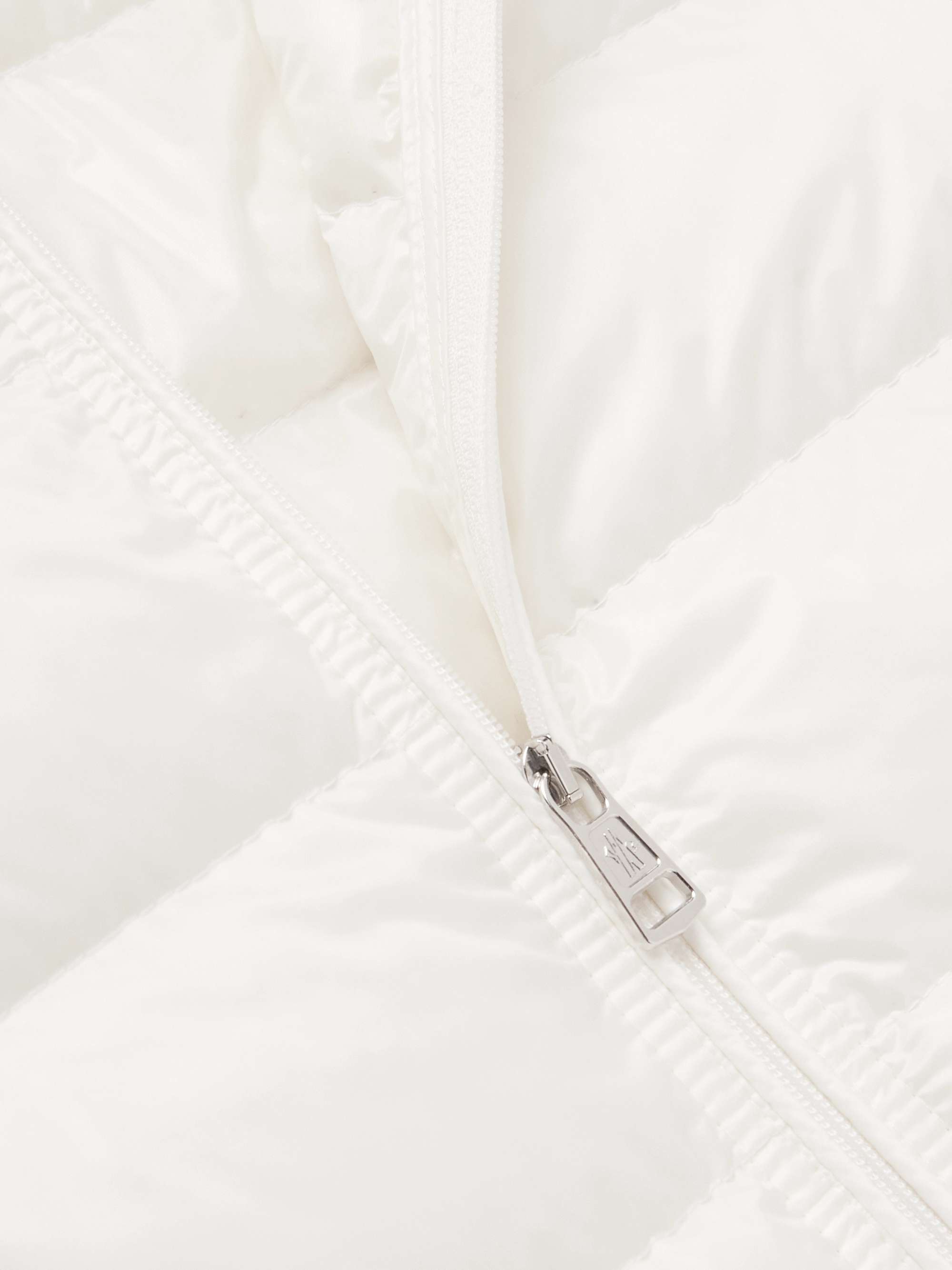 MONCLER Acorus Logo-Appliquéd Quilted Glossed-Shell Down Jacket