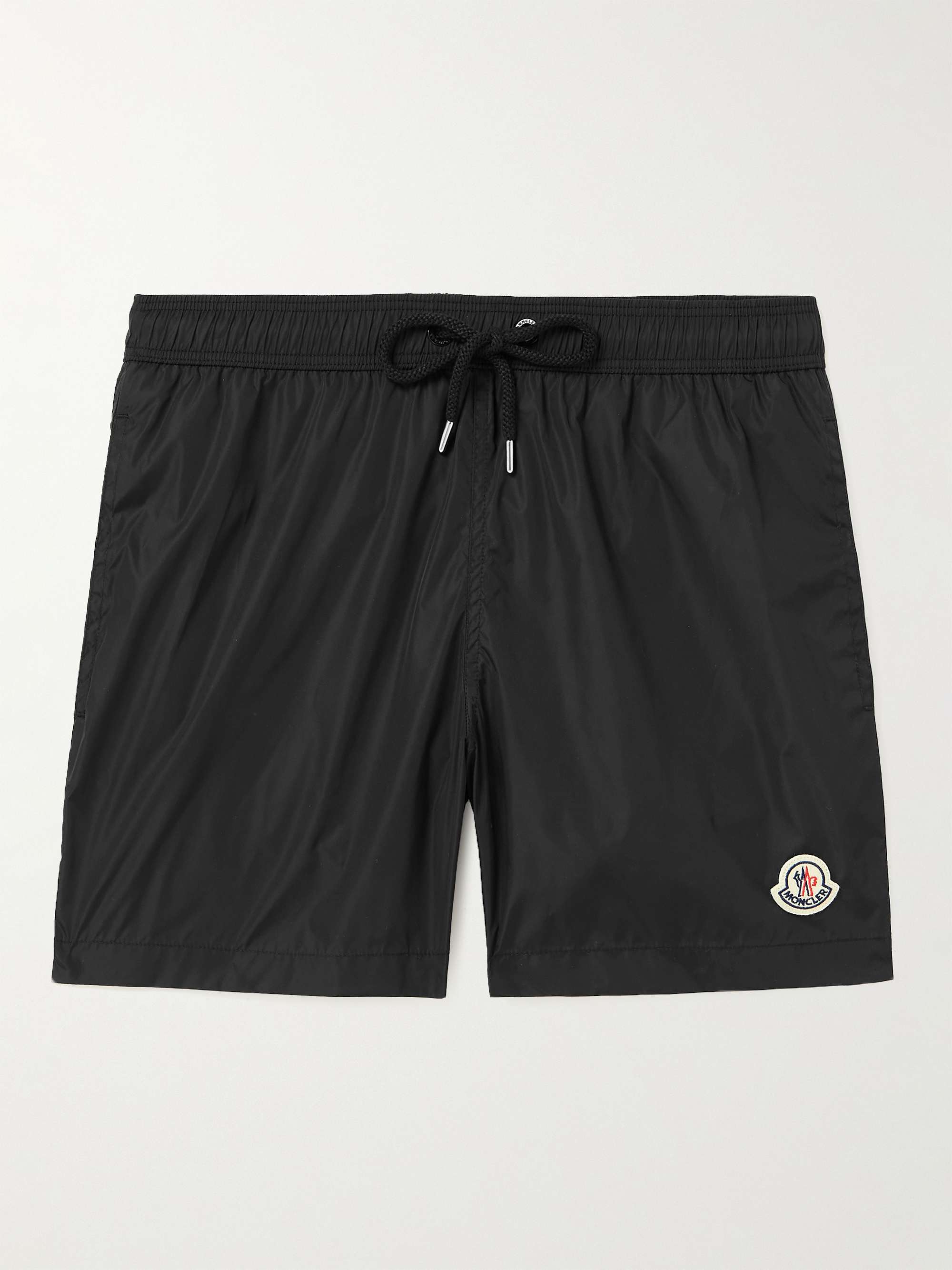 MONCLER Straight-Leg Mid-Length Logo-Appliquéd Swim Shorts for Men | MR ...