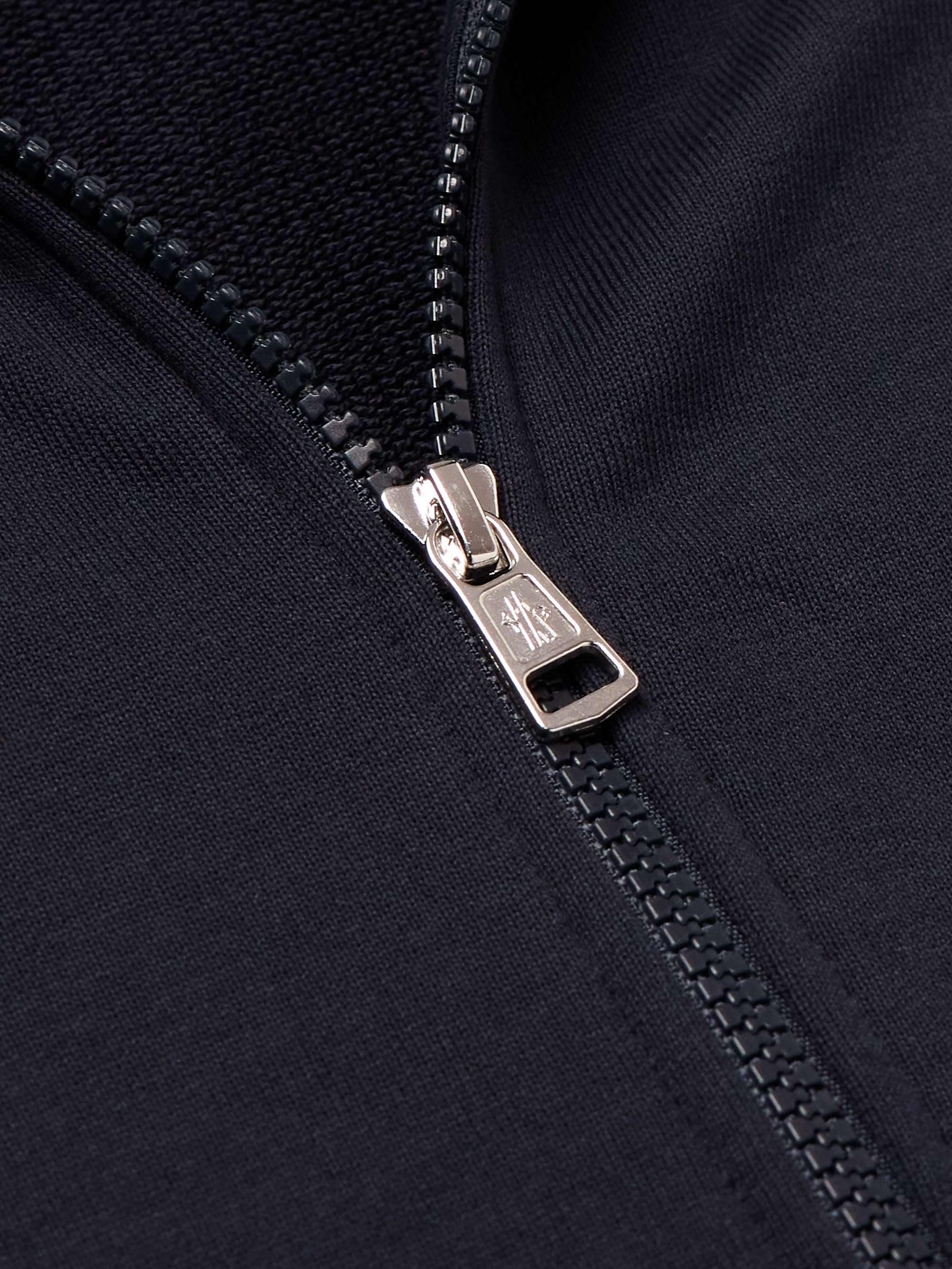 MONCLER Hooded Logo-Appliquéd Cotton-Jersey Zip-Up Sweatshirt for Men ...
