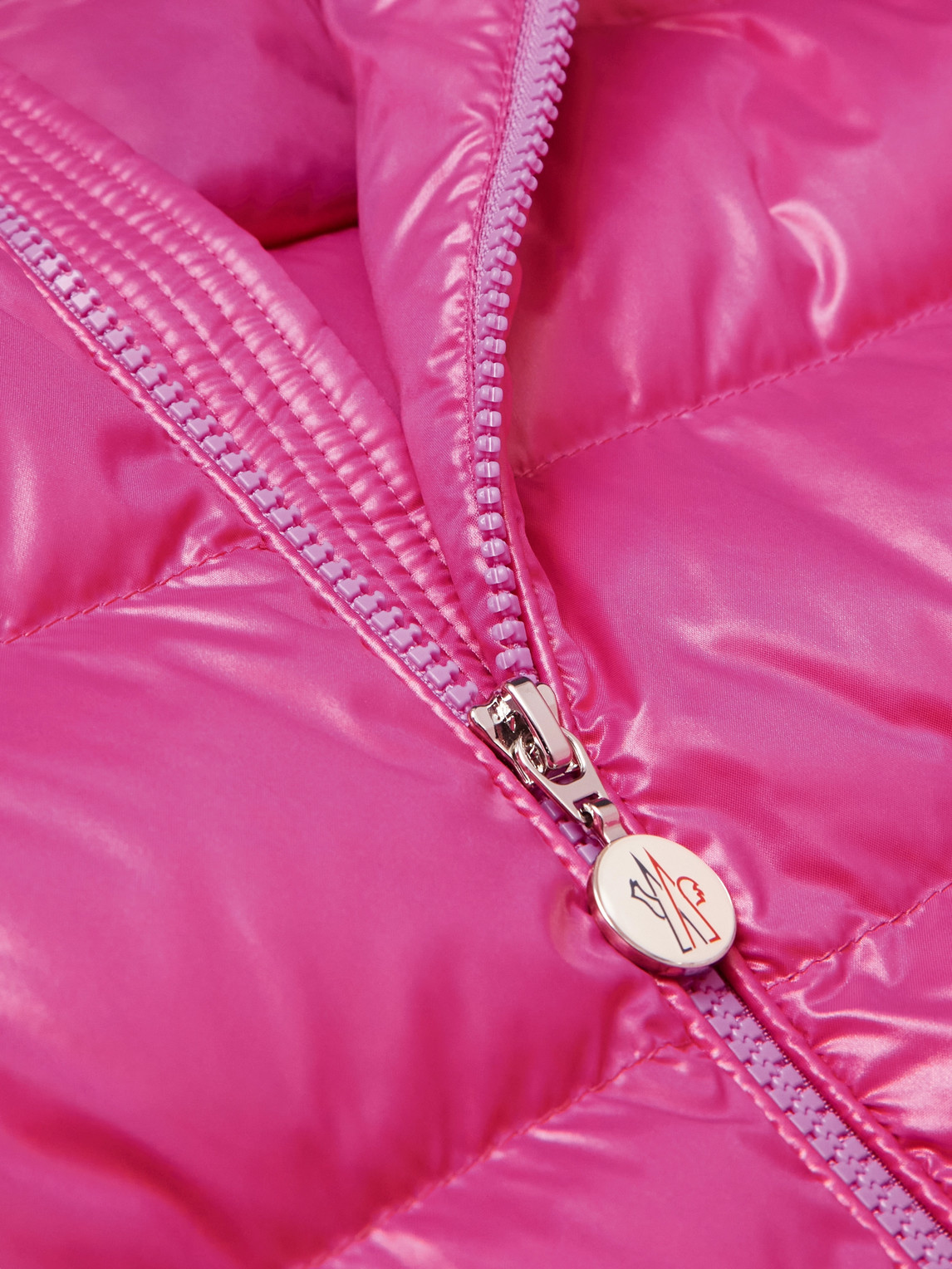 Shop Moncler Saulx Logo-appliquéd Quilted Shell Hooded Down Jacket In Pink