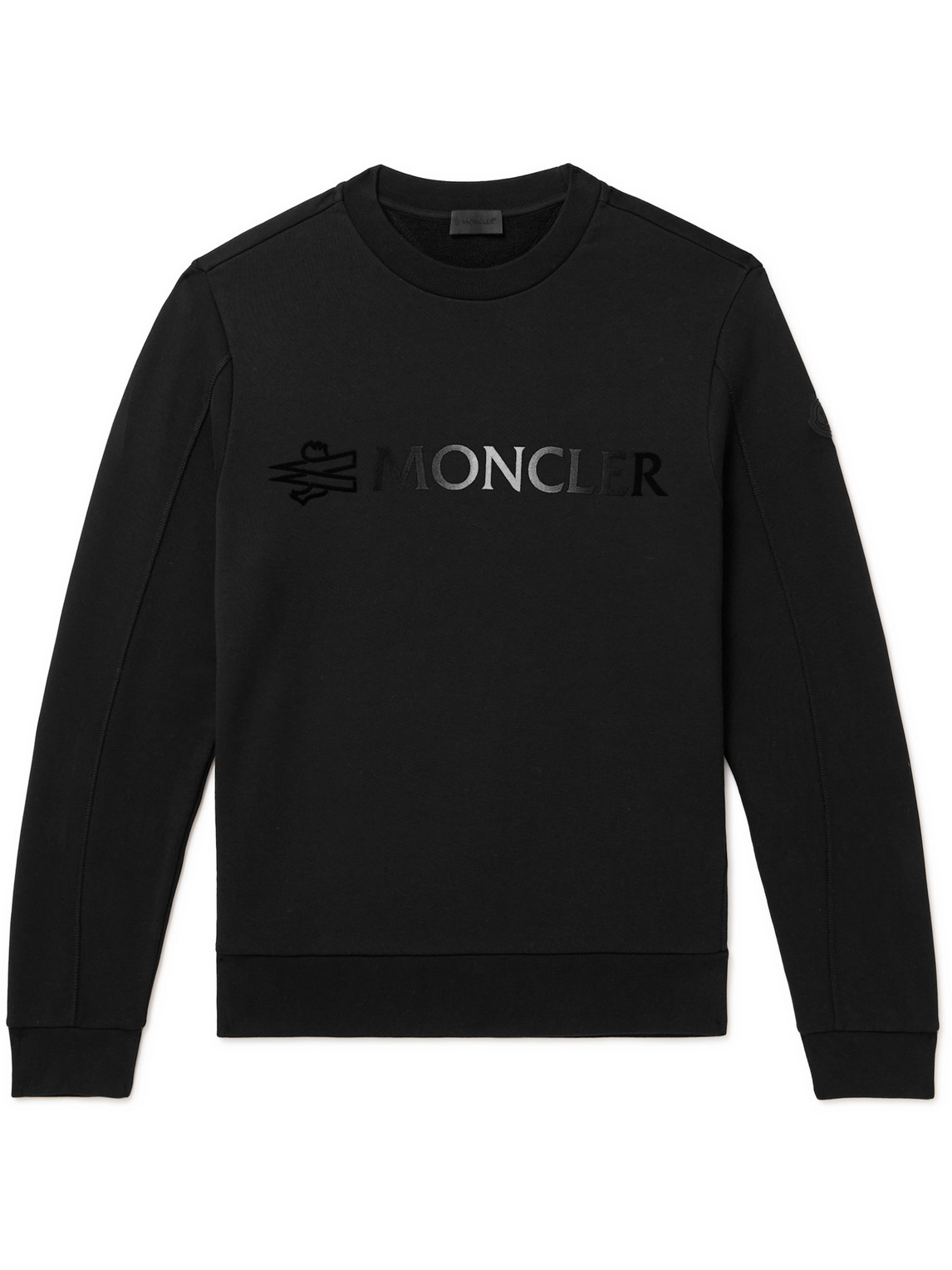 Logo-Flocked Cotton-Jersey Sweatshirt