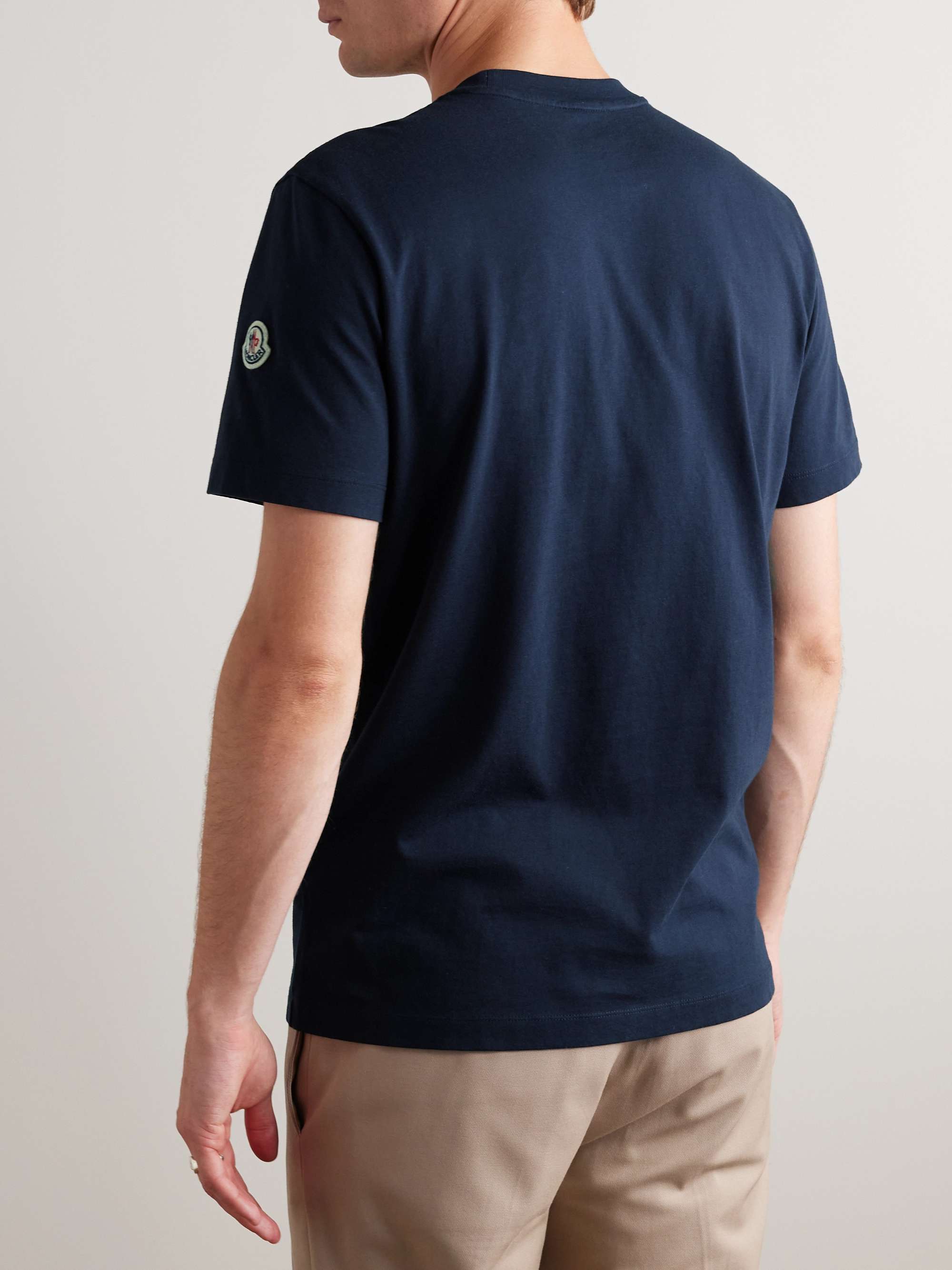 MONCLER Slim-Fit Logo-Print Cotton-Jersey T-Shirt for Men
