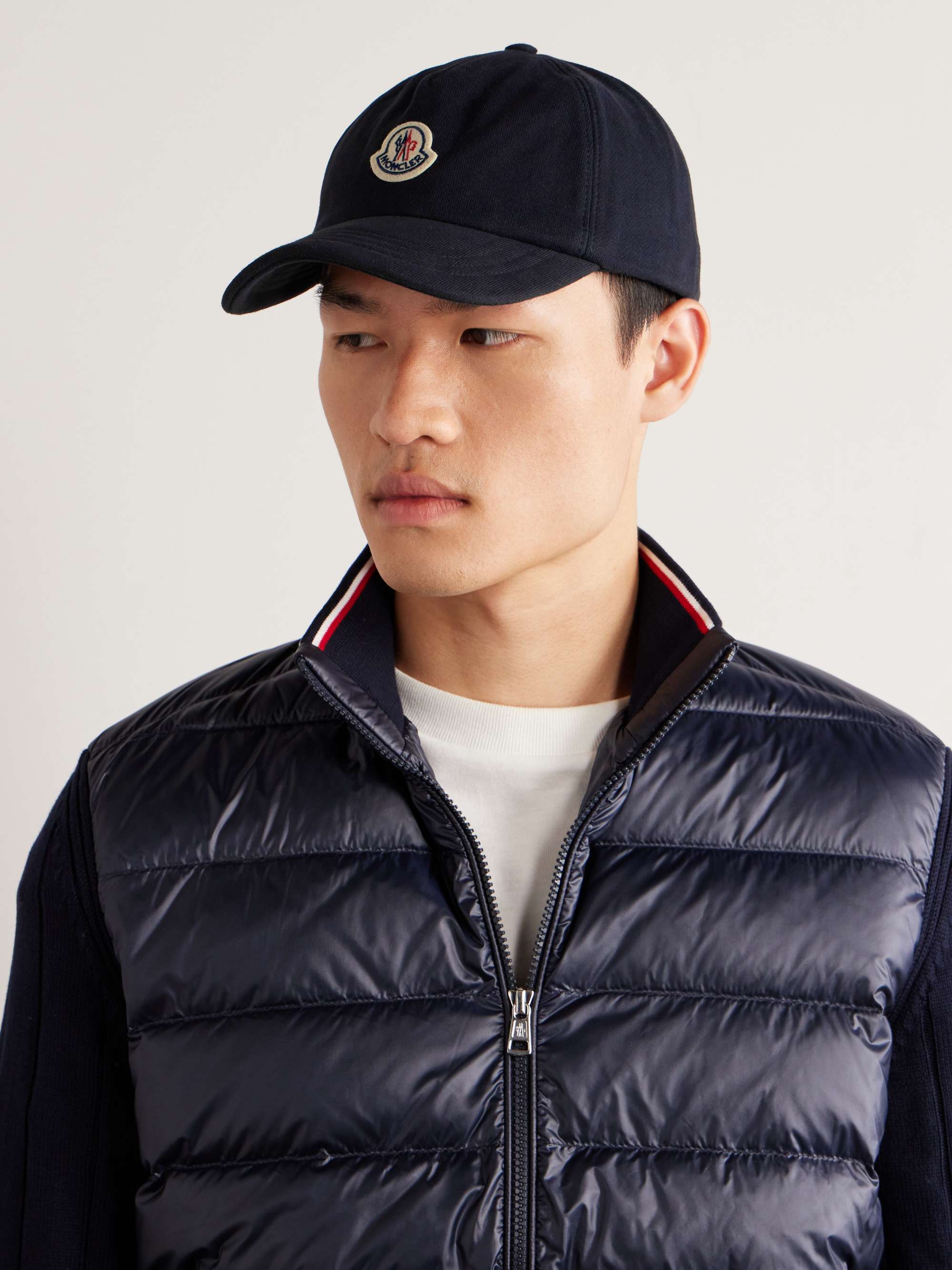 MONCLER Logo-Appliquéd Brushed Cotton-Jersey Baseball Cap for Men | MR ...