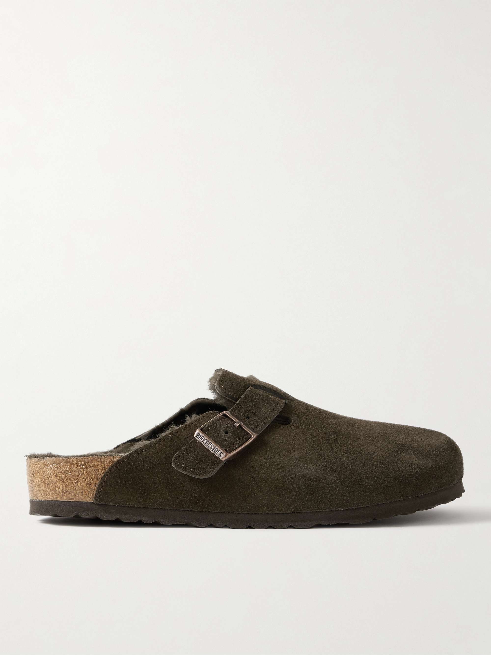 BIRKENSTOCK Boston Shearling-Lined Suede Clogs for Men | MR PORTER