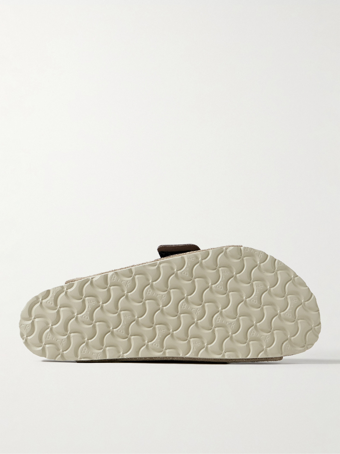 Shop Birkenstock Kyoto Nubuck-trimmed Suede Sandals In Neutrals