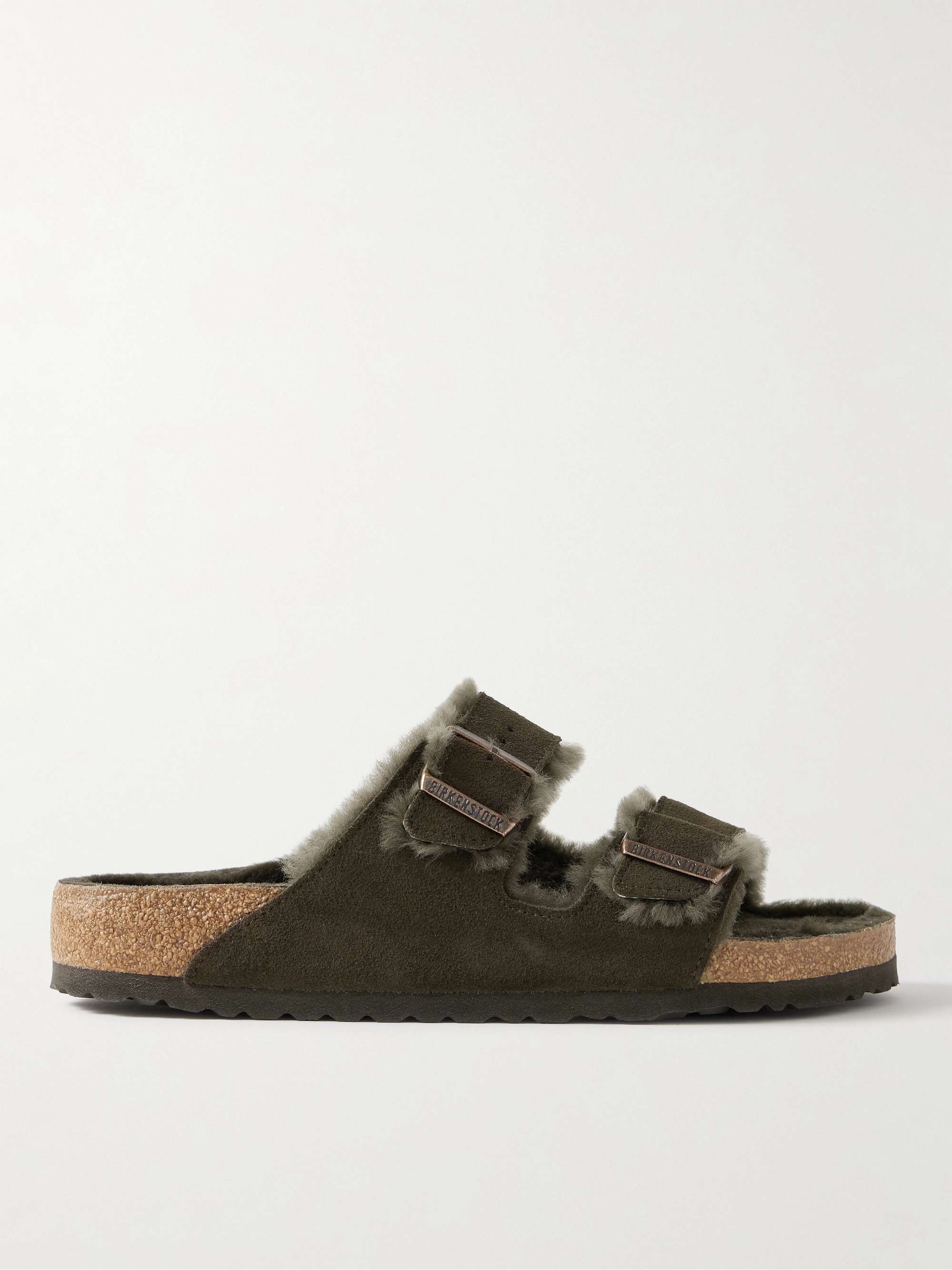 Birkenstock Arizona Shearling Slide Sandal - Men's - Free Shipping