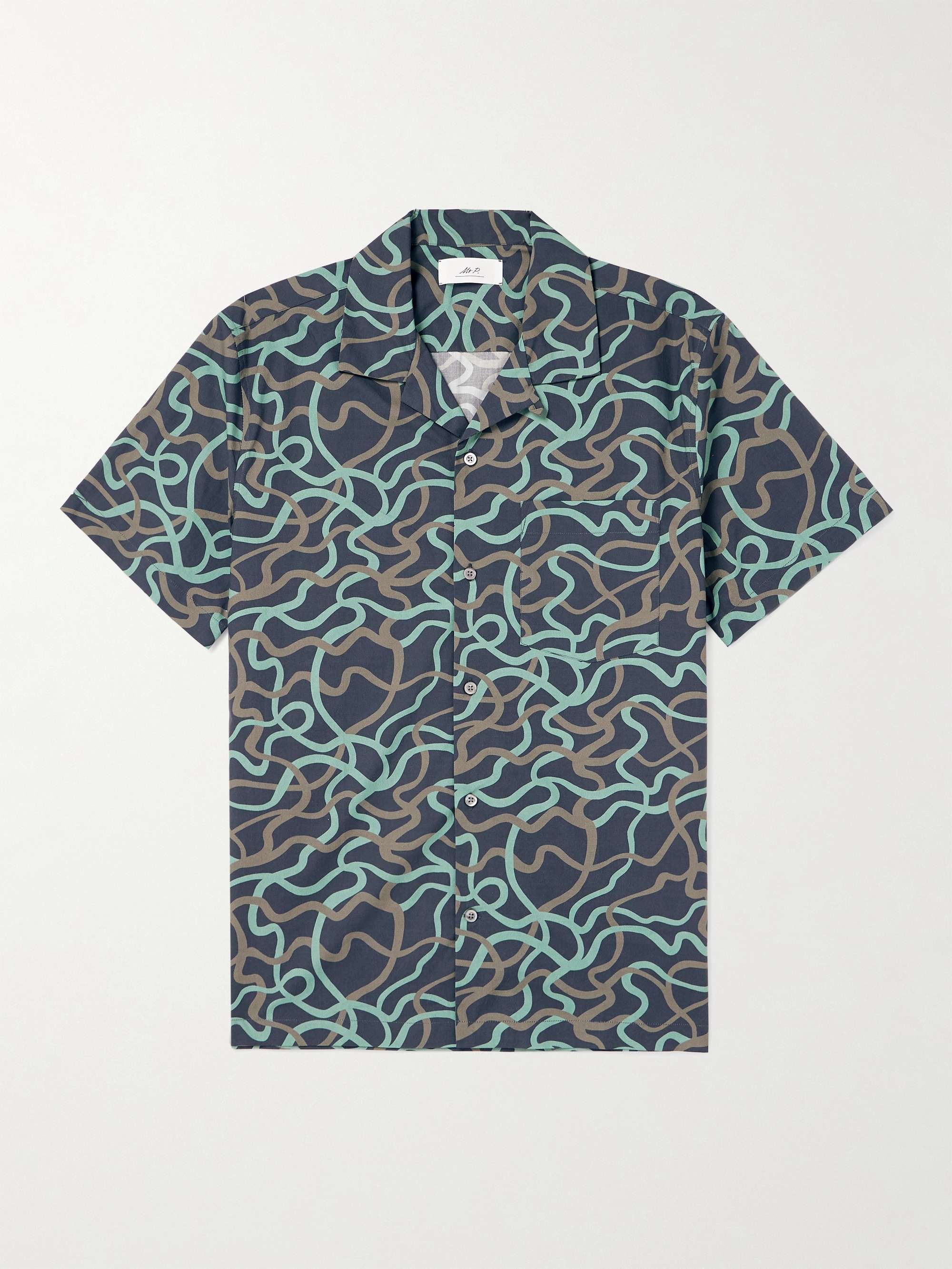 MR P. Stella Camp-Collar Printed Cotton-Poplin Shirt for Men | MR PORTER