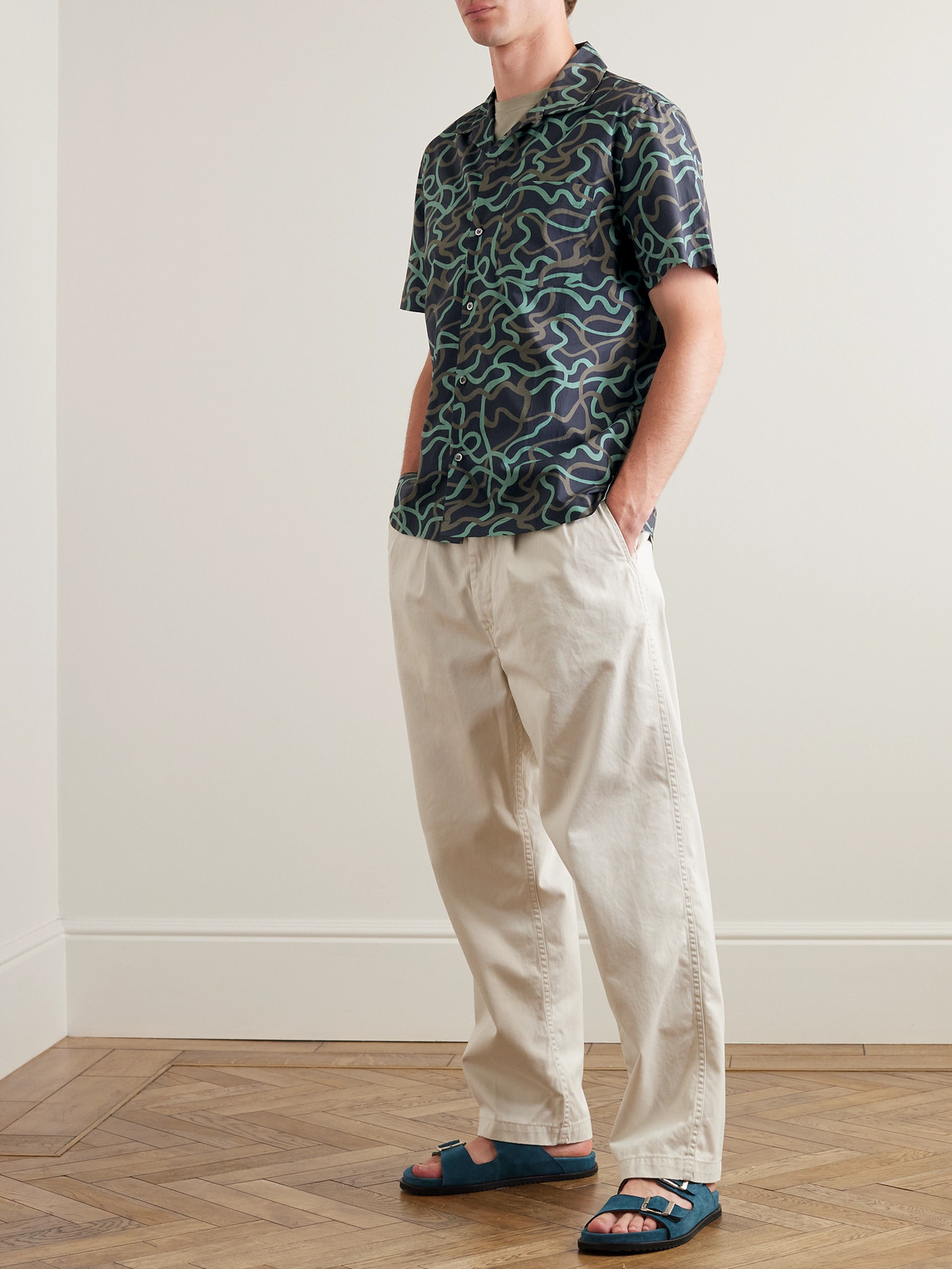 Stella Camp-Collar Printed Cotton-Poplin Shirt — 2