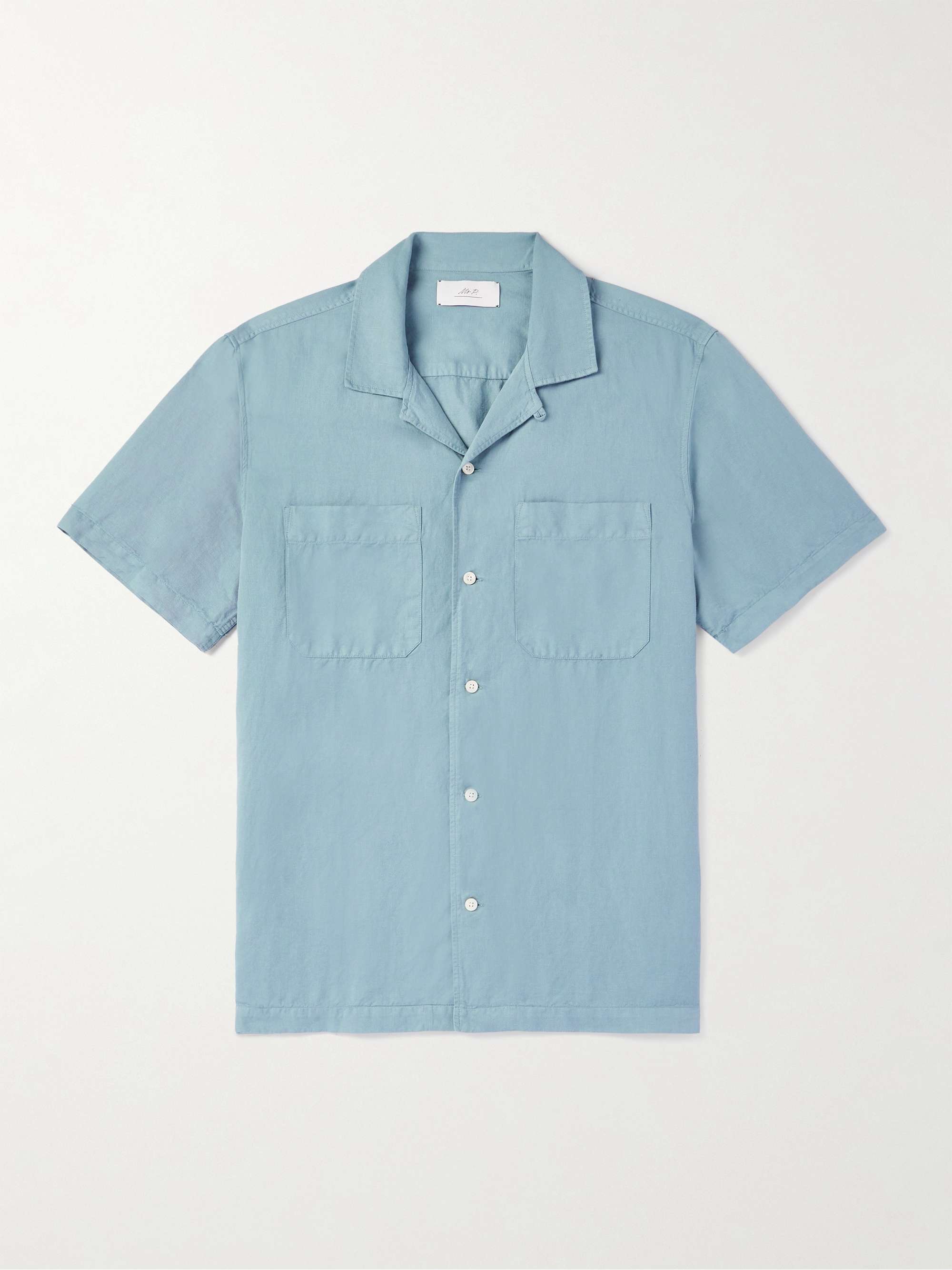 MR P. Garment-Dyed Linen Shirt for Men