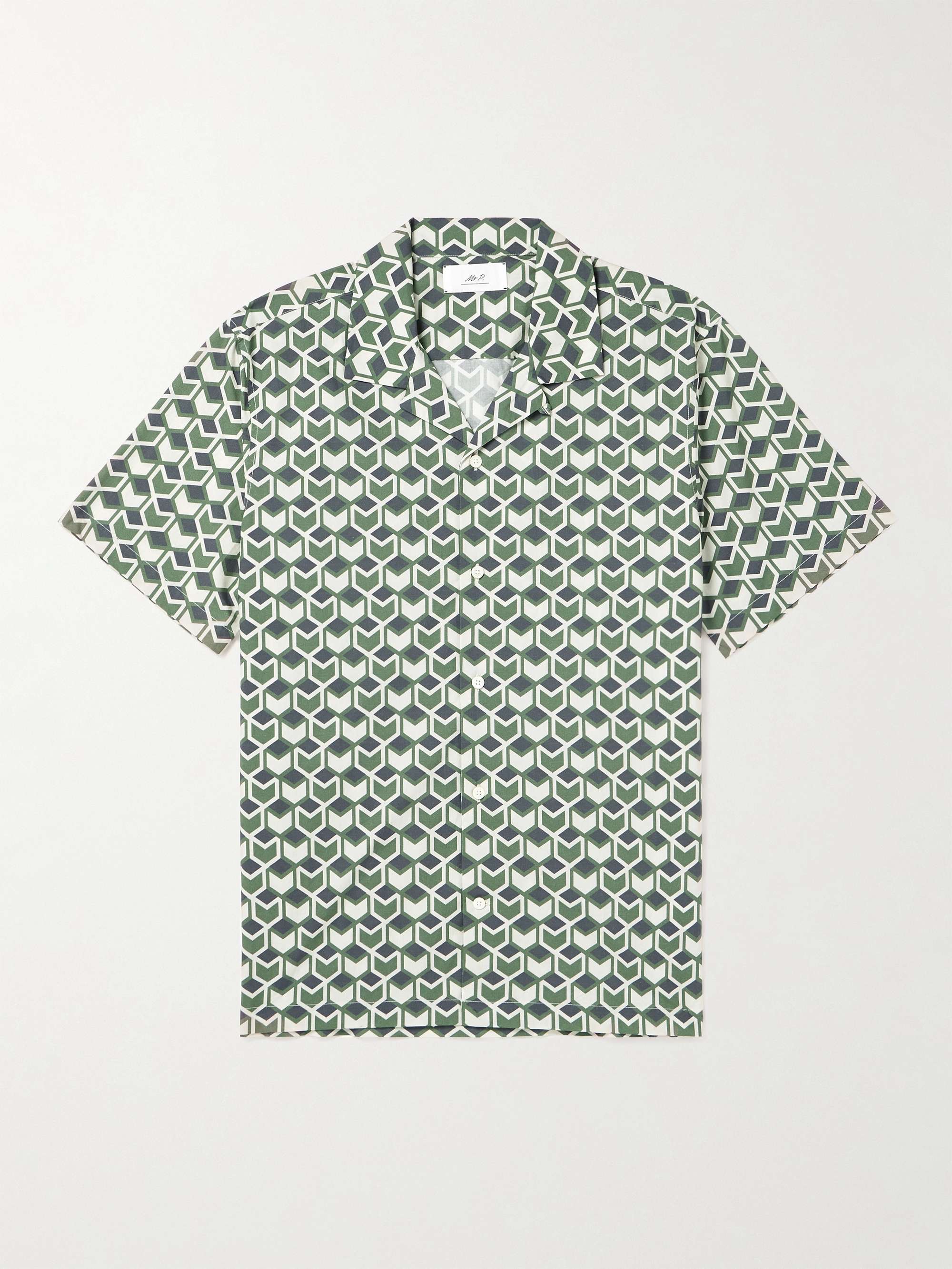 MR P. Stella Camp-Collar Printed Cotton-Poplin Shirt for Men | MR PORTER