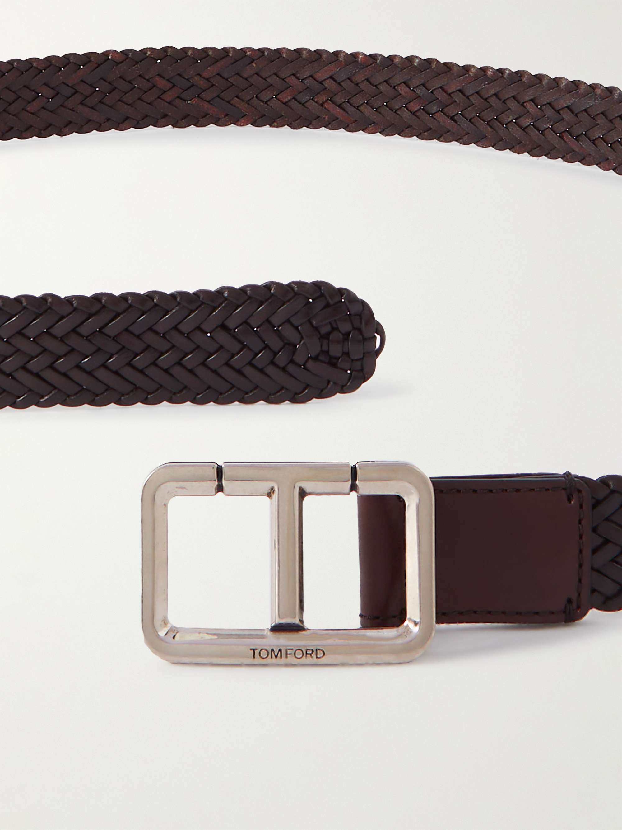 TOM FORD 3cm Woven Leather Belt for Men | MR PORTER