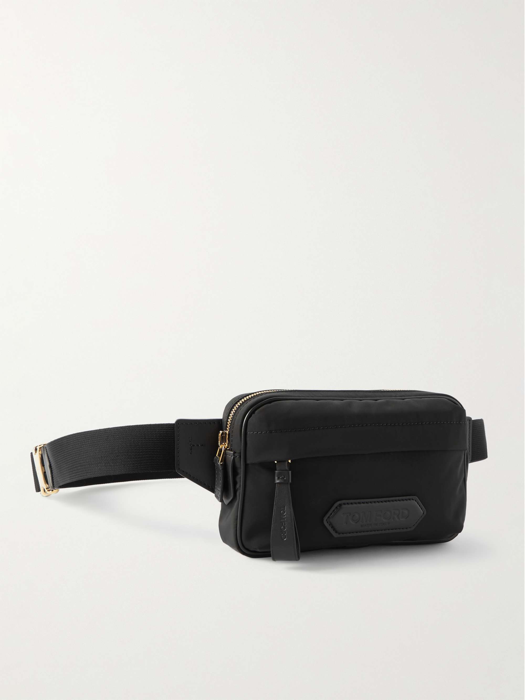 TOM FORD Logo-Embossed Leather-Trimmed Recycled-Shell Belt Bag for Men ...