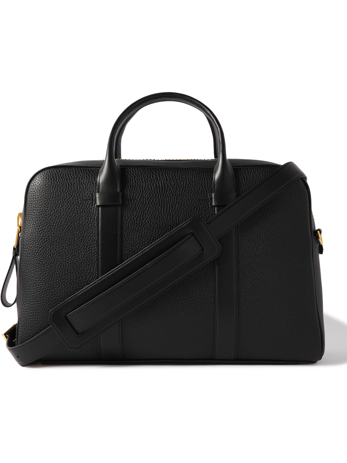 Tom Ford Buckley Full-grain Leather Briefcase In Black